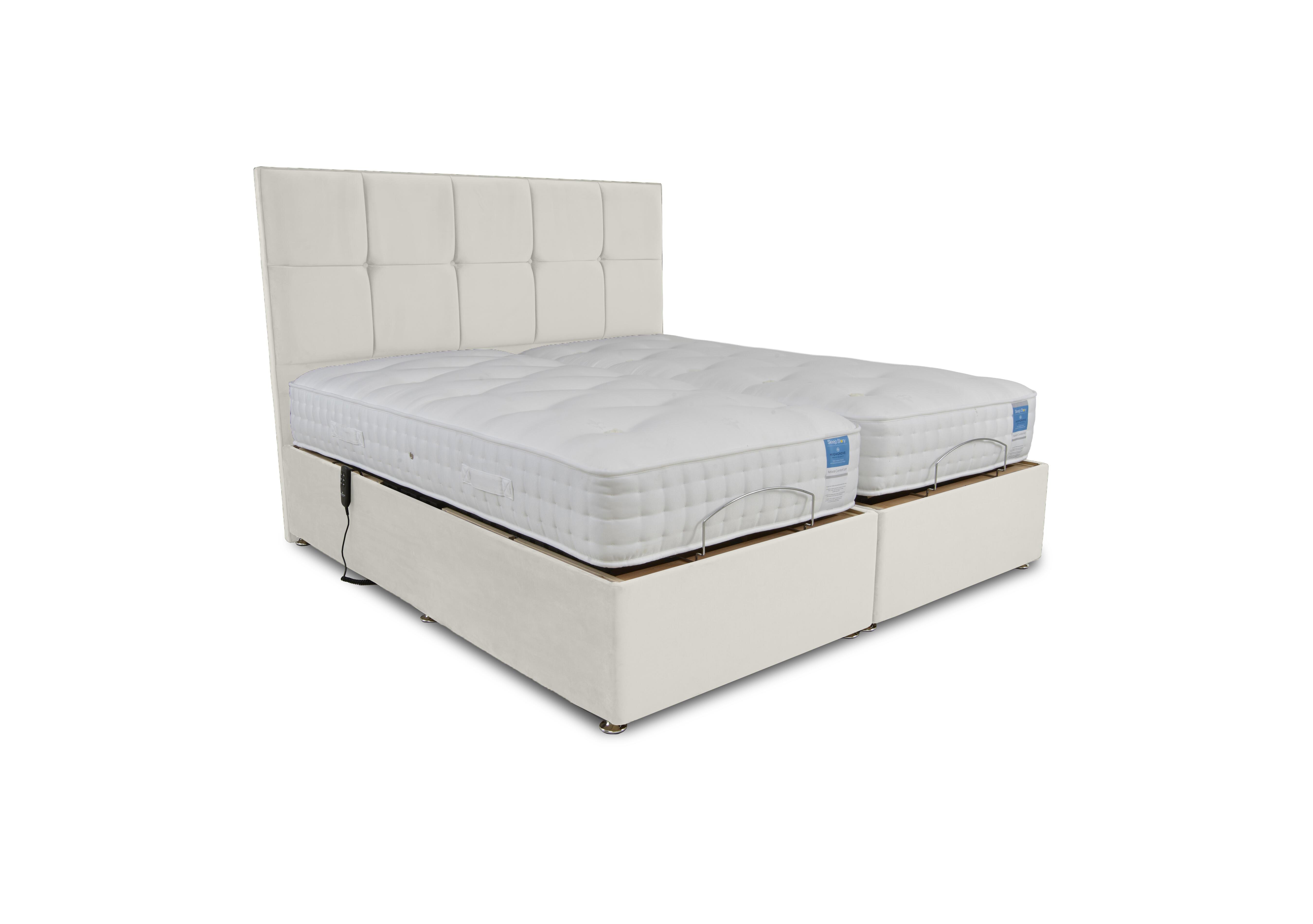 Natural Comfort Adjustable Divan Set in Plush Ecru on Furniture Village