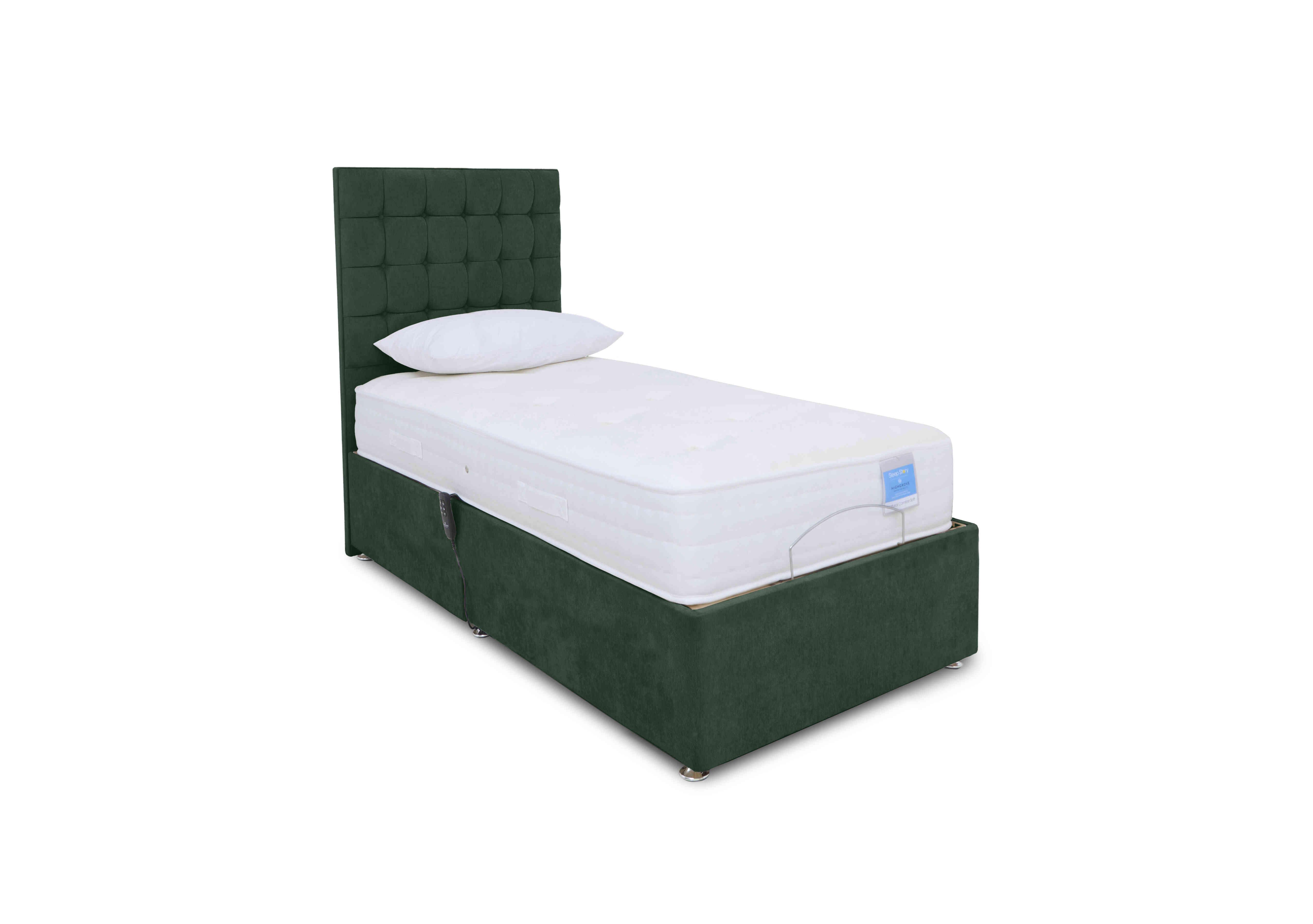 Natural Comfort Adjustable Divan Bed in Plush Emerald on Furniture Village