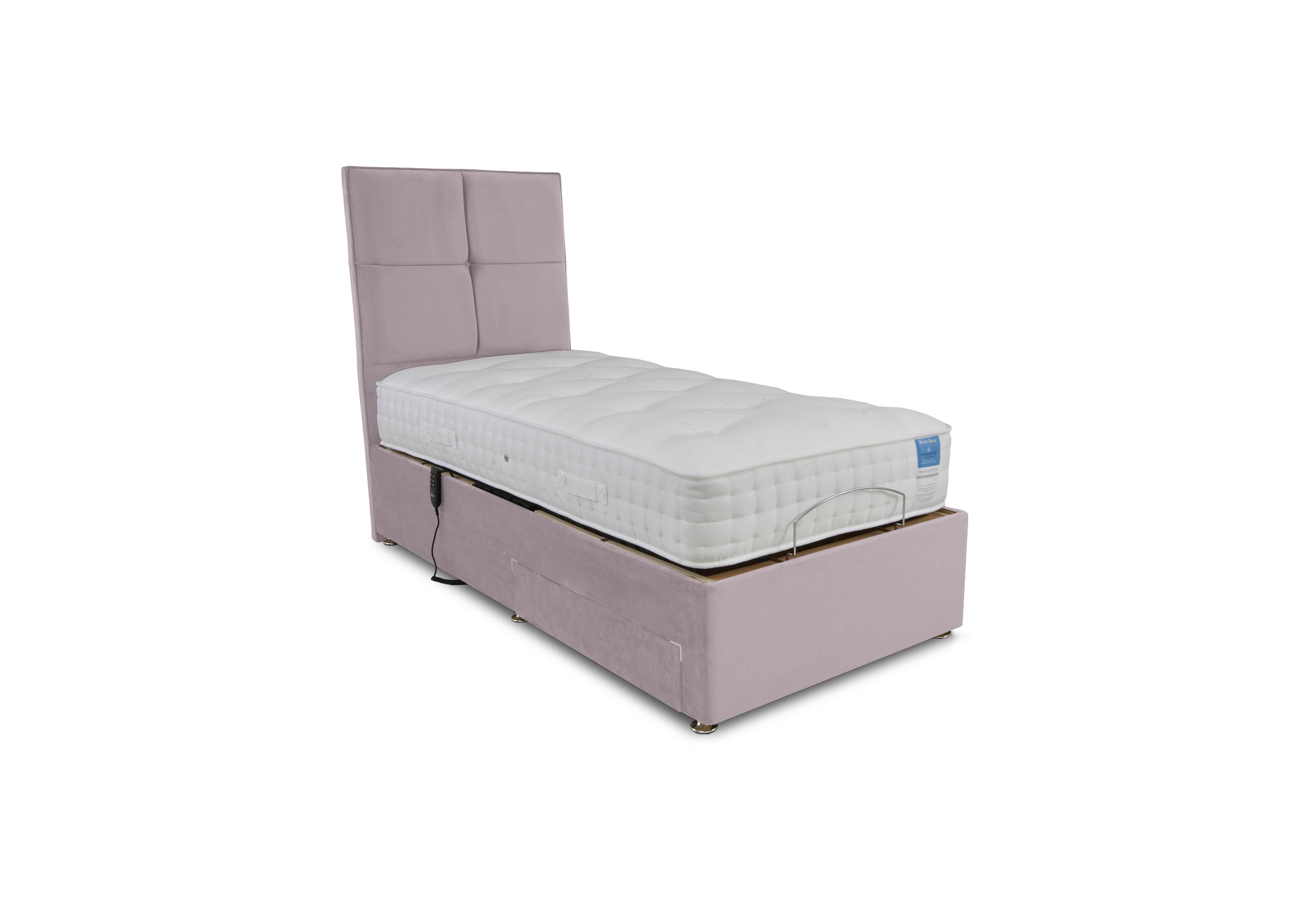 Natural Comfort Adjustable Divan Set in Plush Lilac on Furniture Village