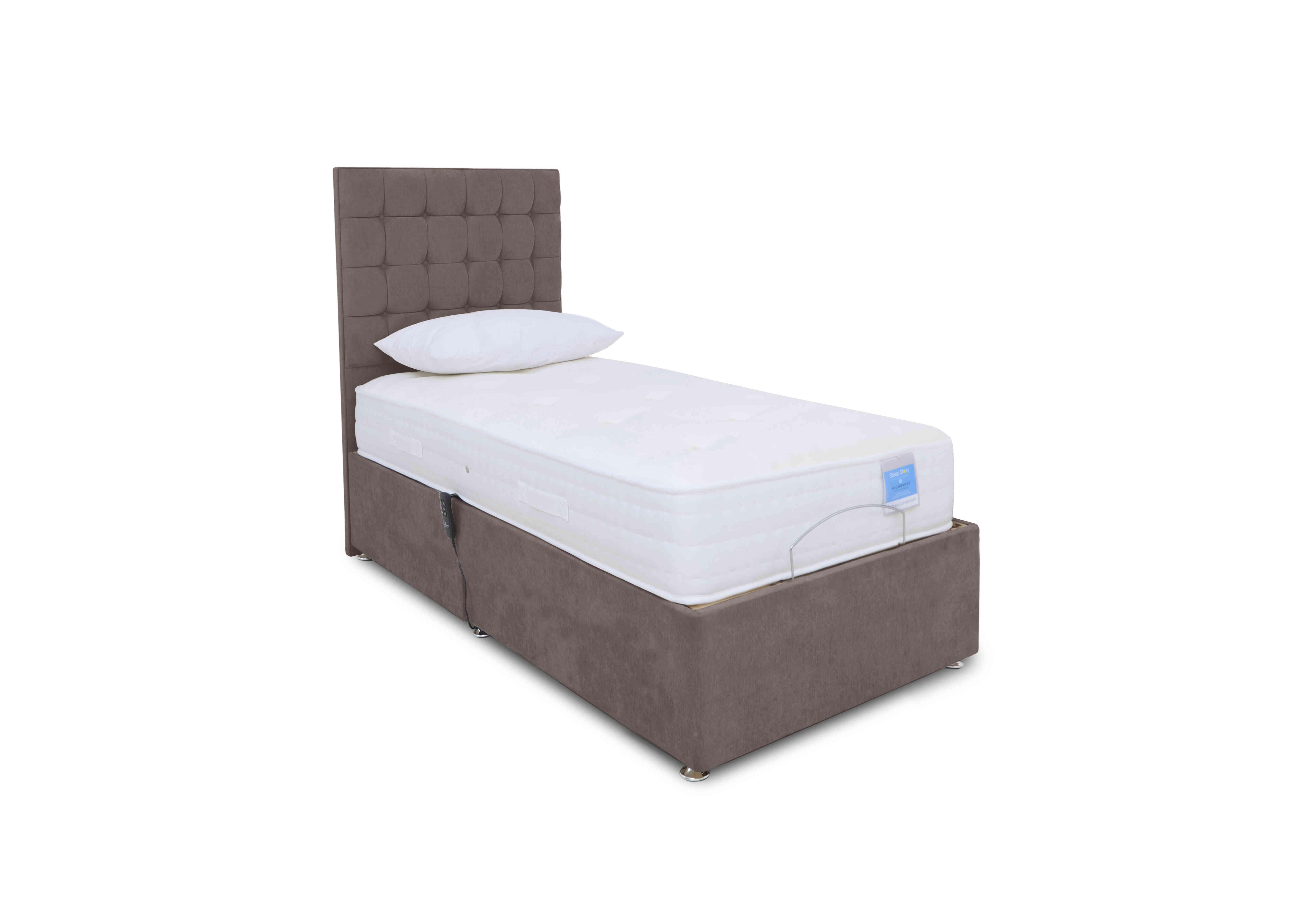 Natural Comfort Adjustable Divan Bed in Plush Mole on Furniture Village