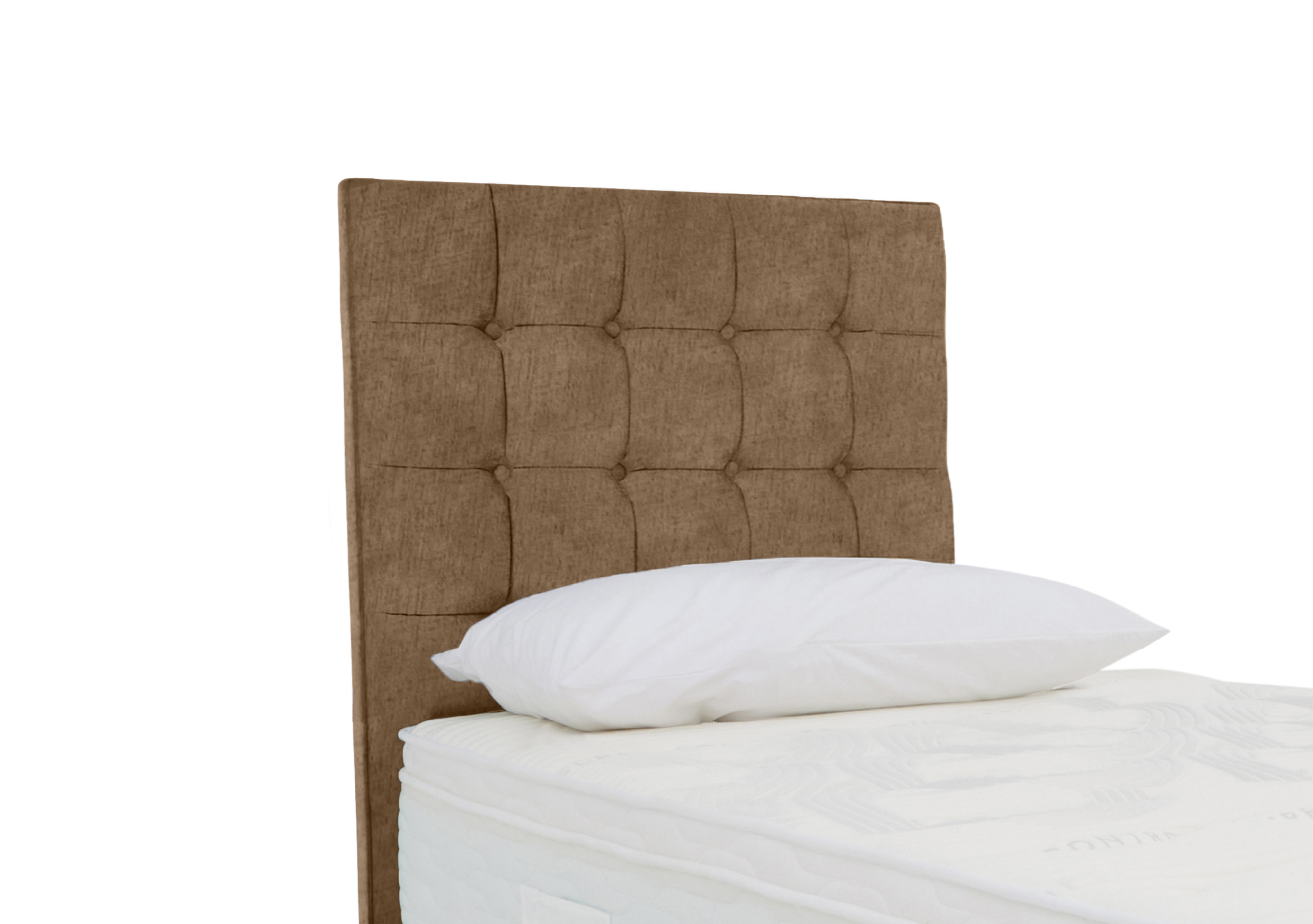 Dice Floor Standing Headboard in Lace Caramel on Furniture Village