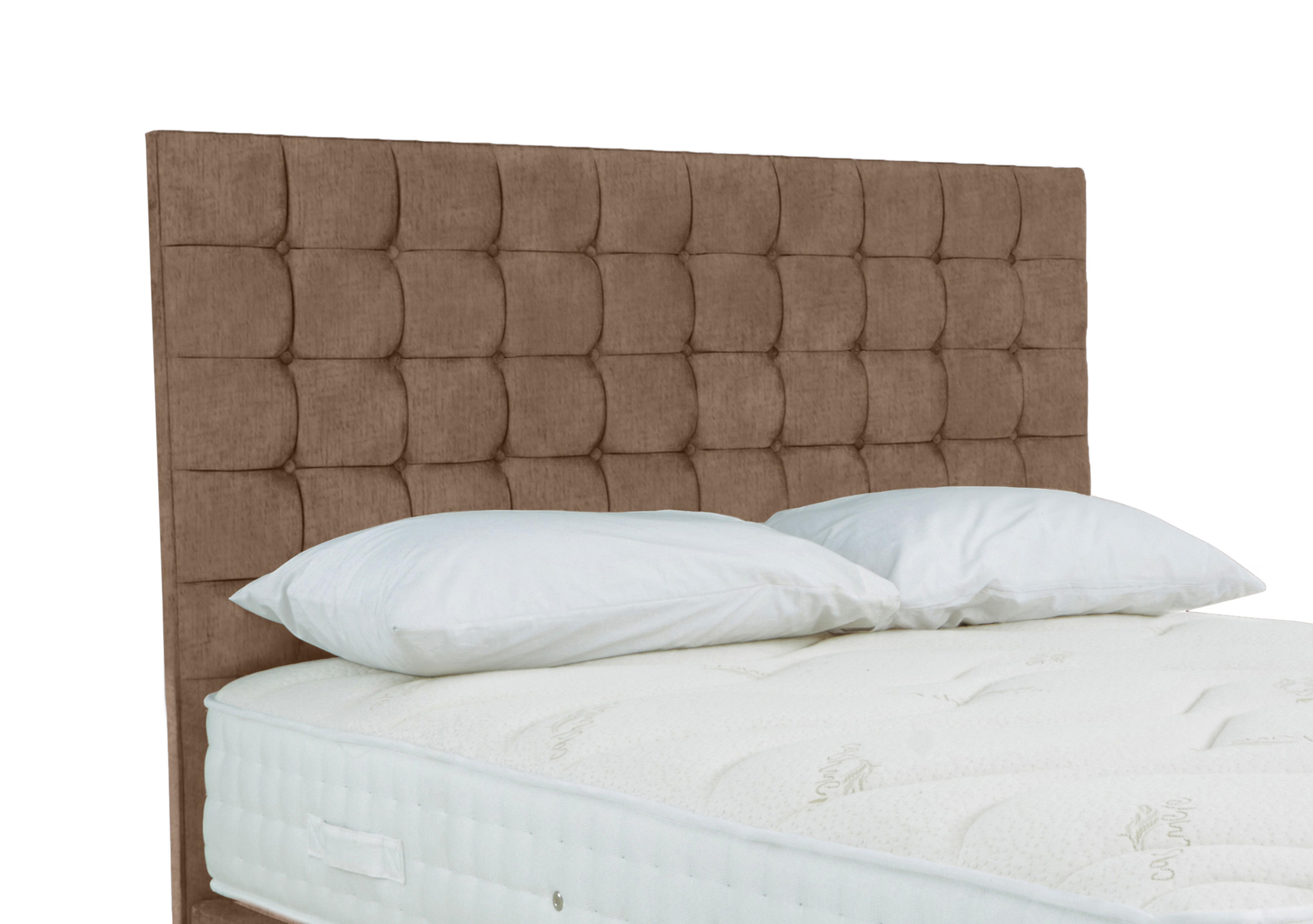 Dice Floor Standing Headboard in Lace Caramel on Furniture Village