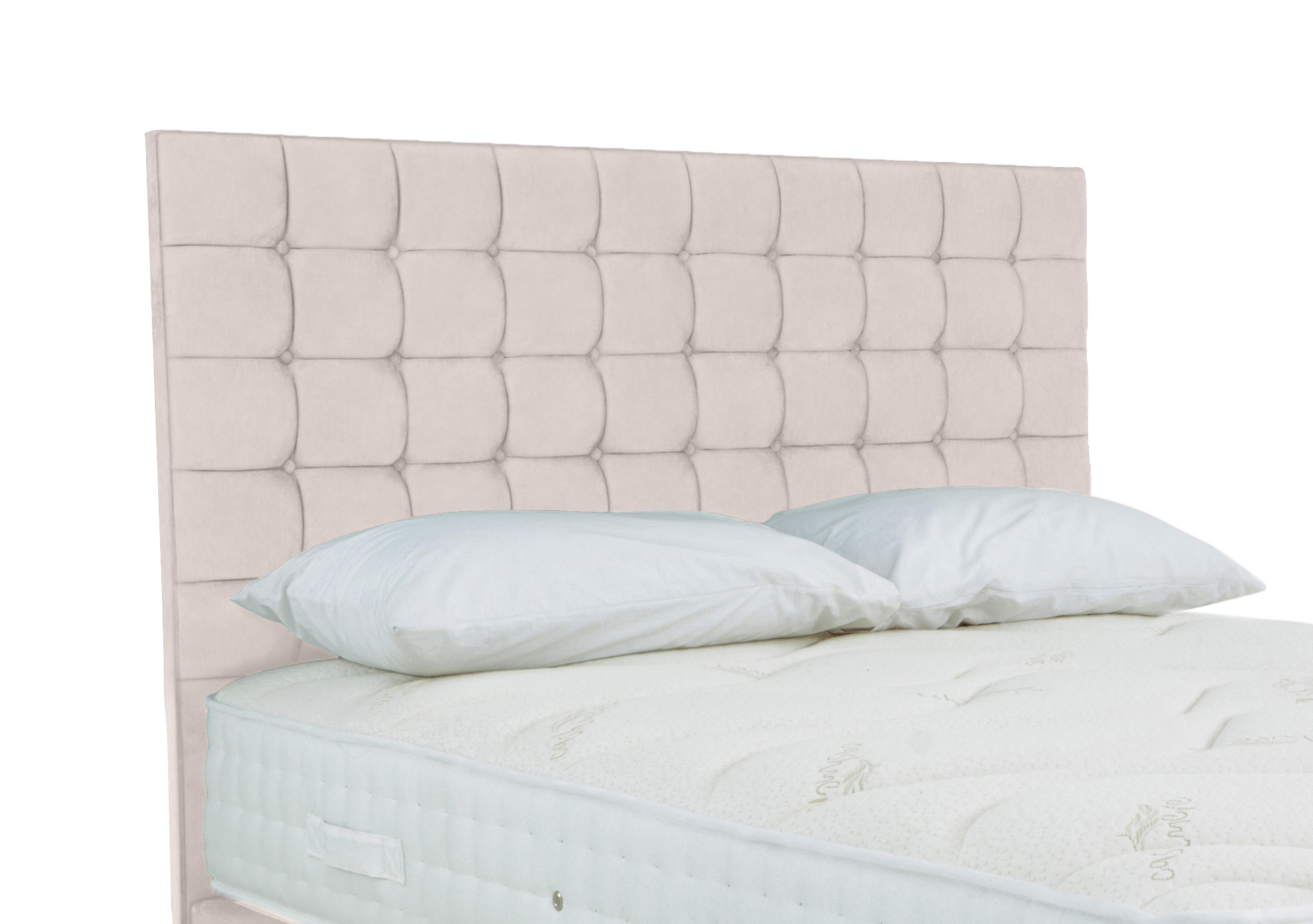 Dice Floor Standing Headboard in Plain Opal on Furniture Village