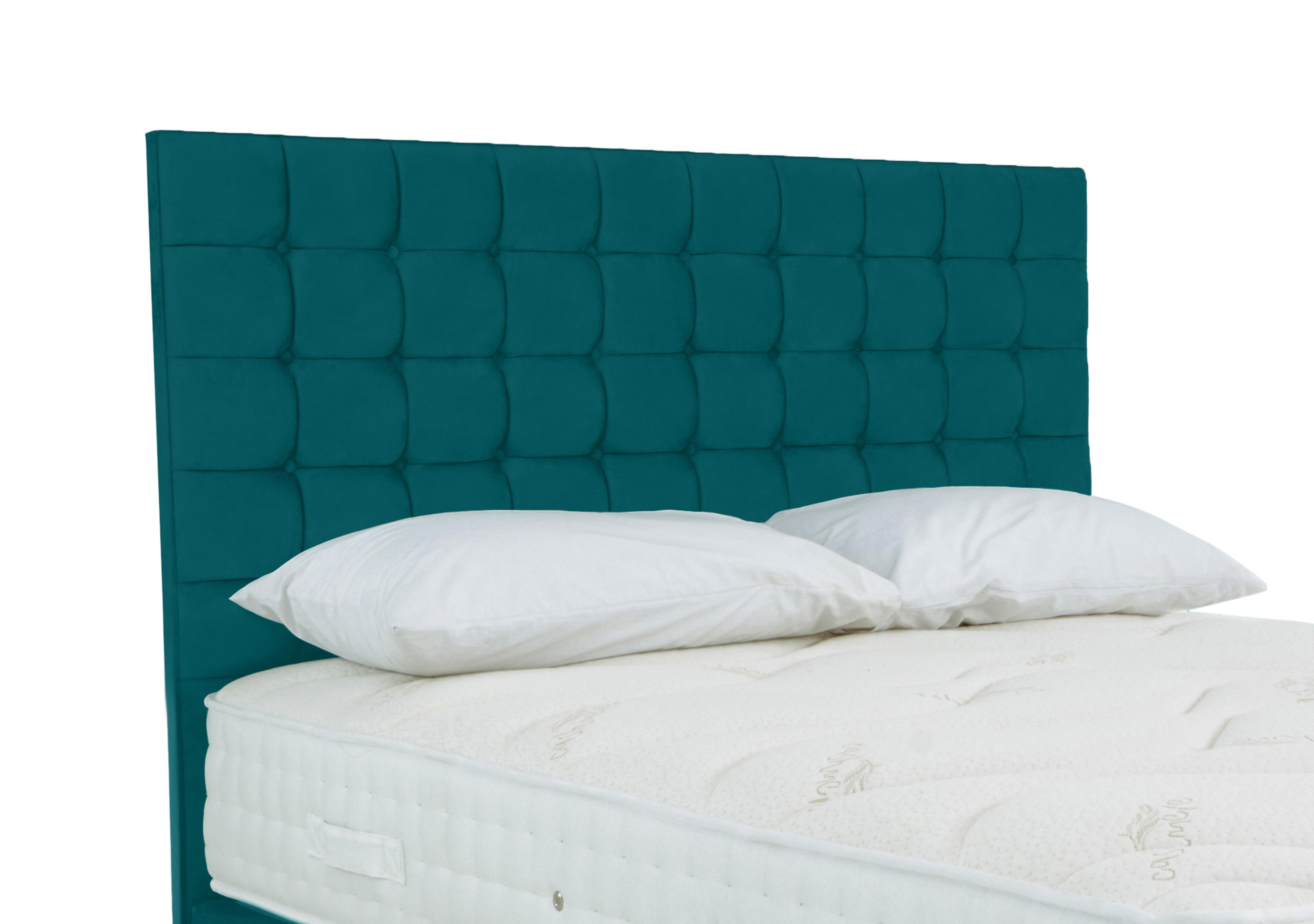 Dice Floor Standing Headboard in Plush Atlantic on Furniture Village