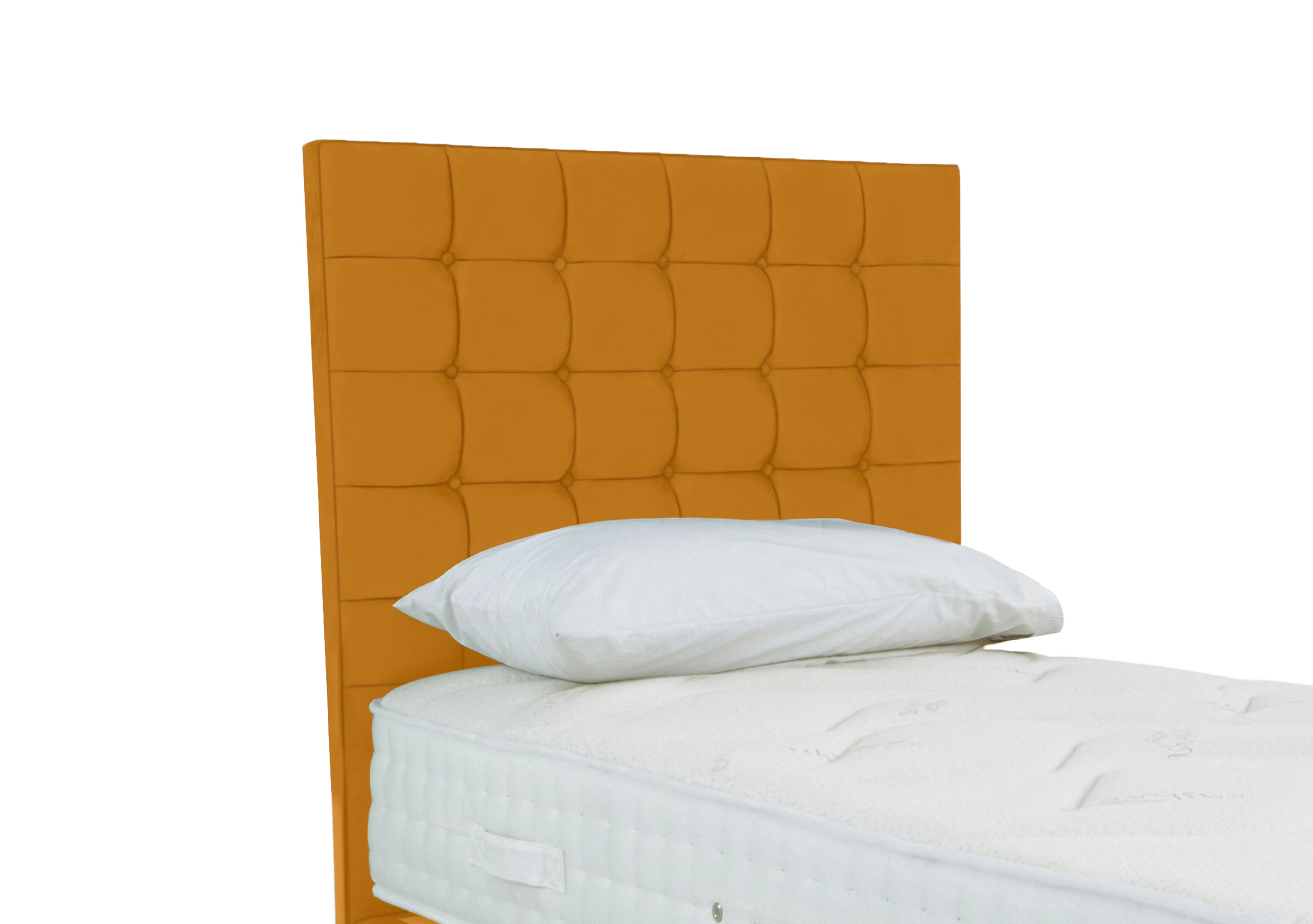 Dice Floor Standing Headboard in Plush Corn on Furniture Village