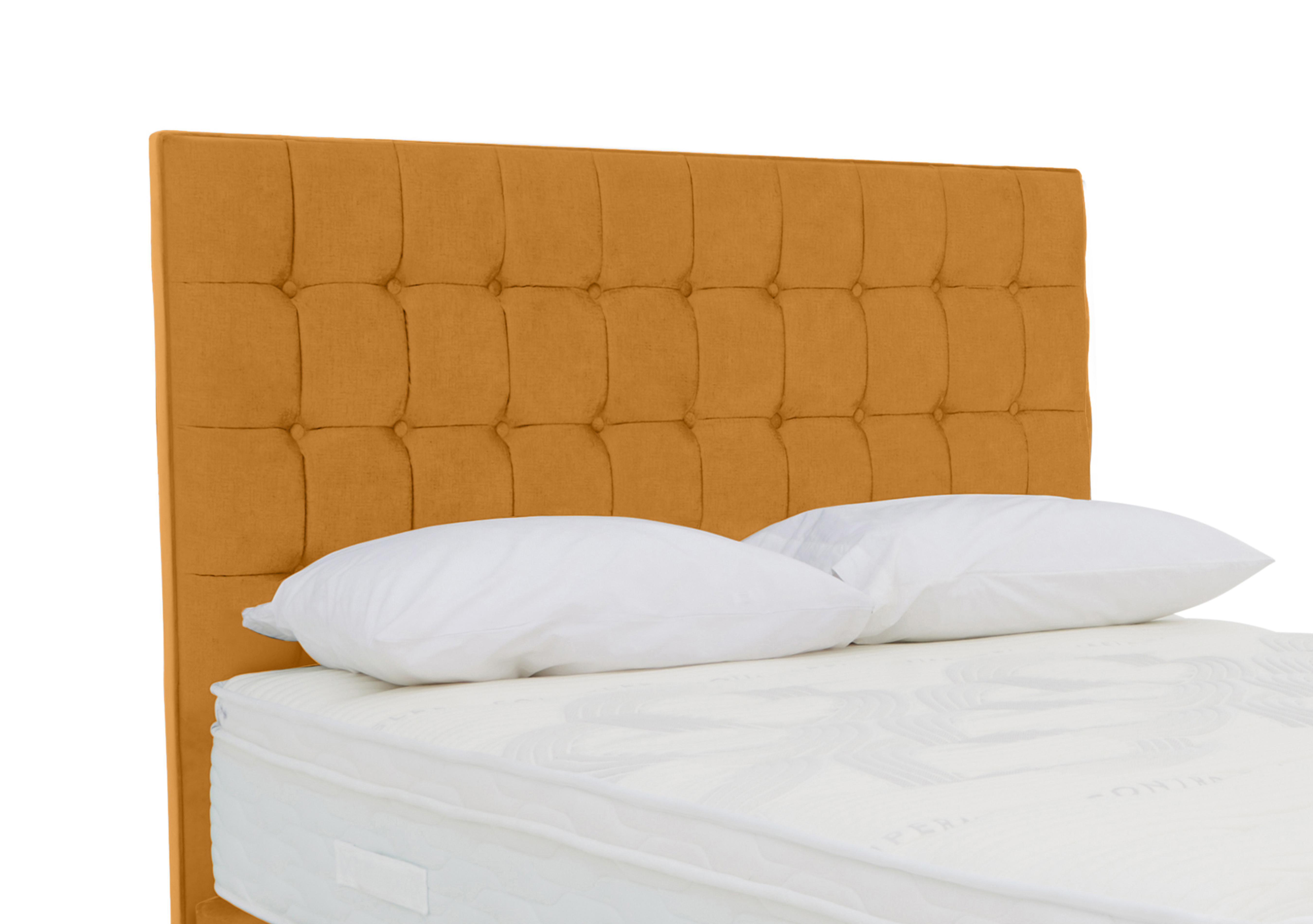 Dice Floor Standing Headboard in Plush Corn on Furniture Village