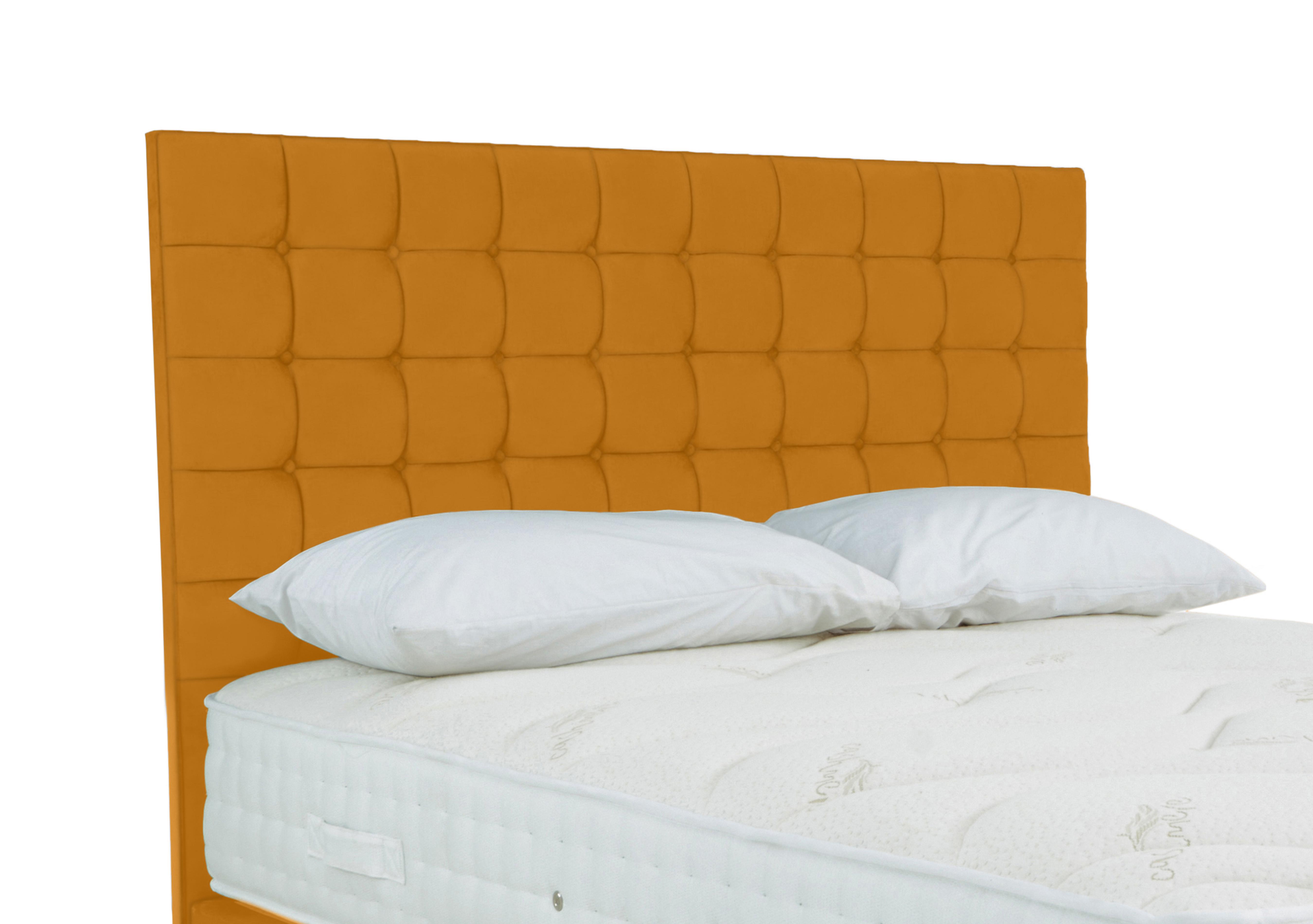 Dice Floor Standing Headboard in Plush Corn on Furniture Village