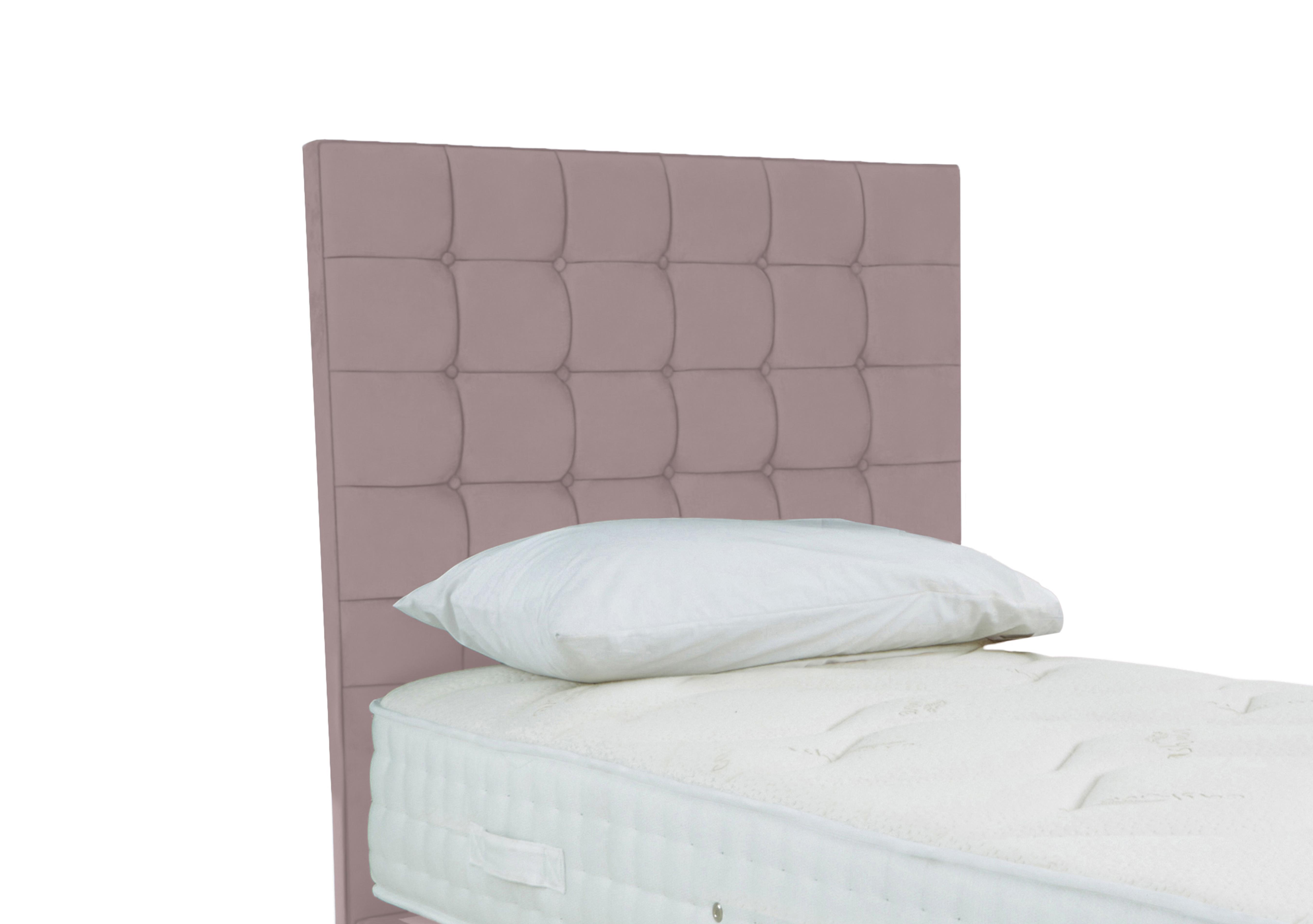 Dice Floor Standing Headboard in Plush Lilac on Furniture Village