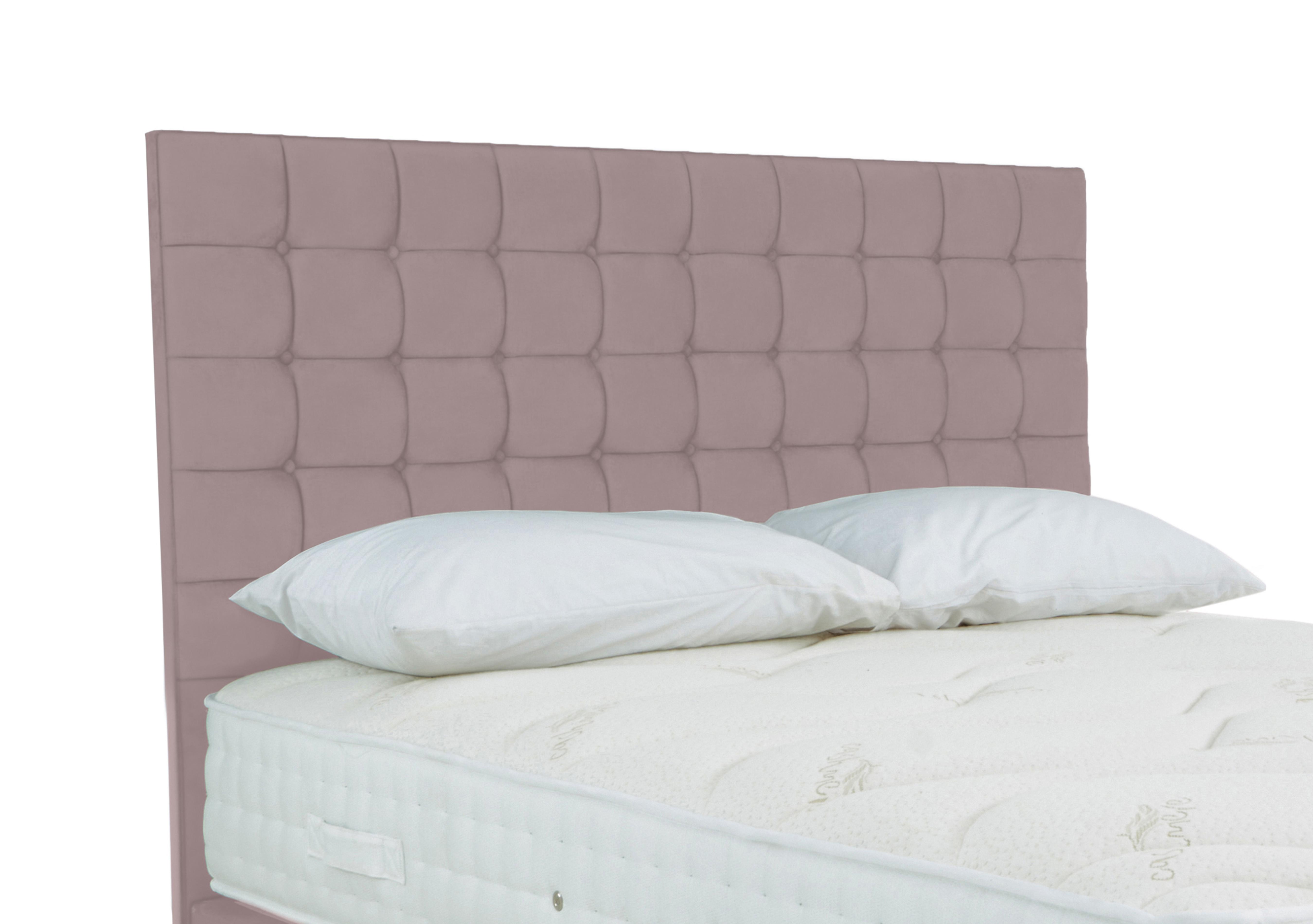 Dice Floor Standing Headboard in Plush Lilac on Furniture Village