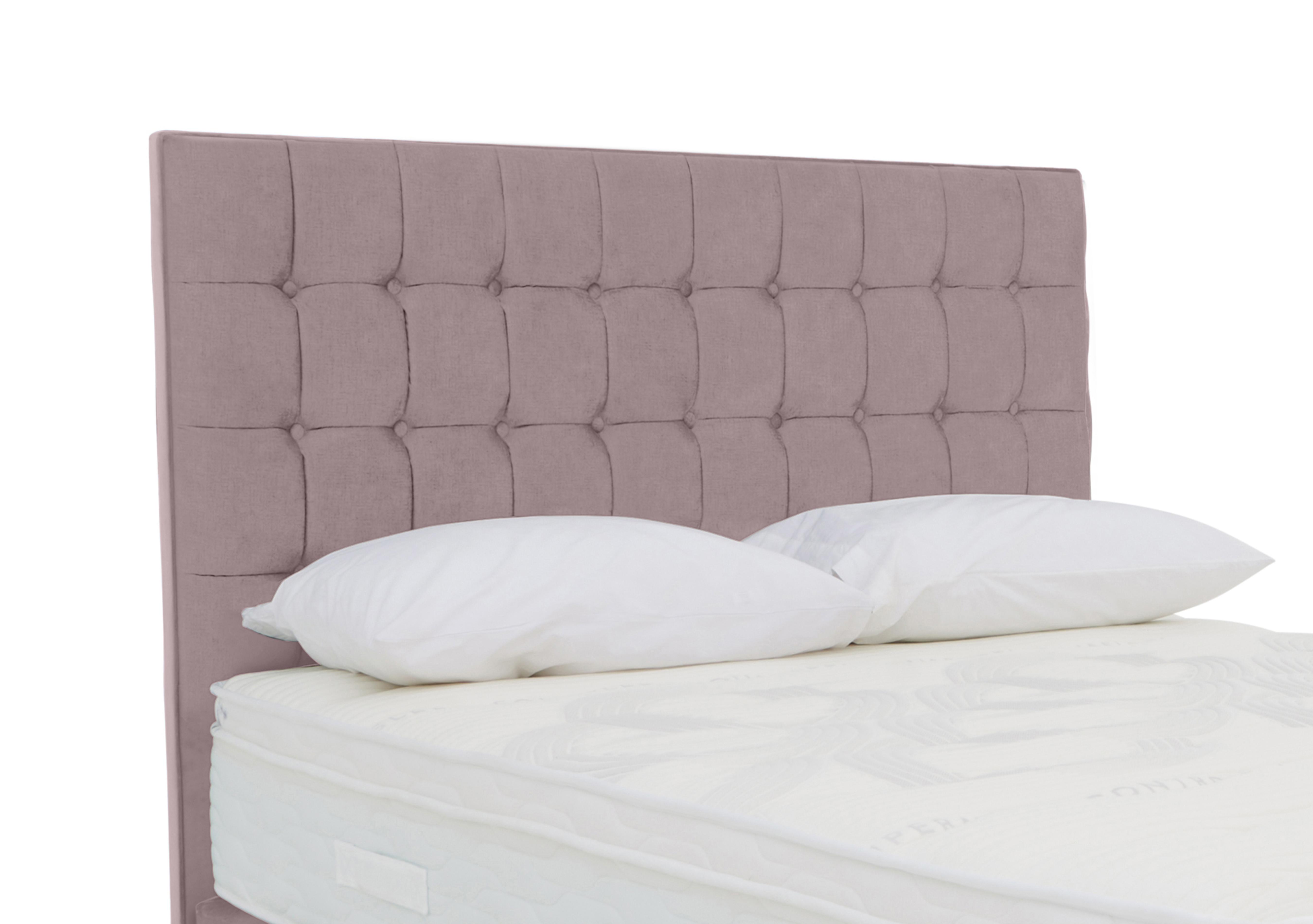 Dice Floor Standing Headboard in Plush Lilac on Furniture Village