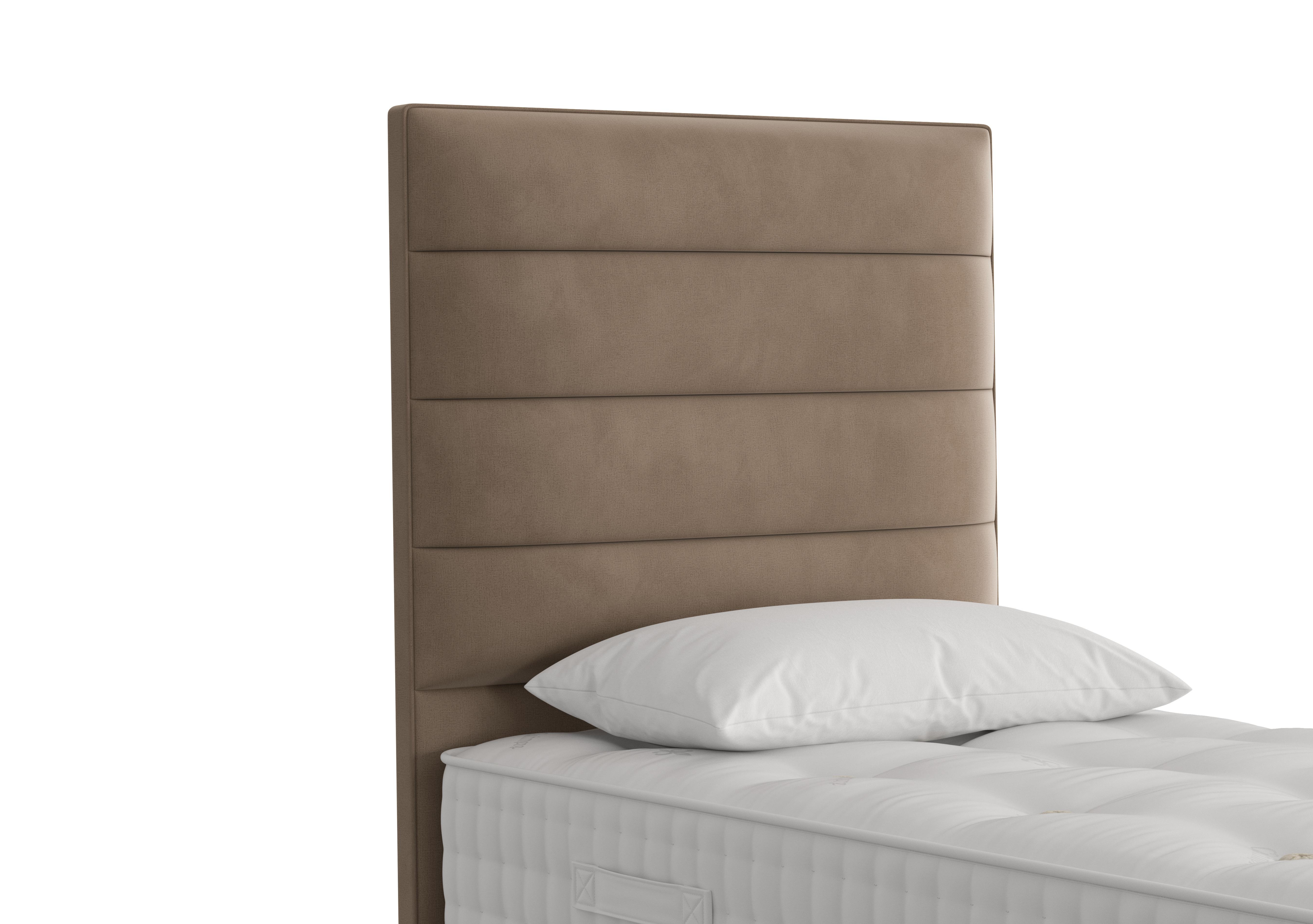 Horizon Floor Standing Headboard in Lace Caramel on Furniture Village