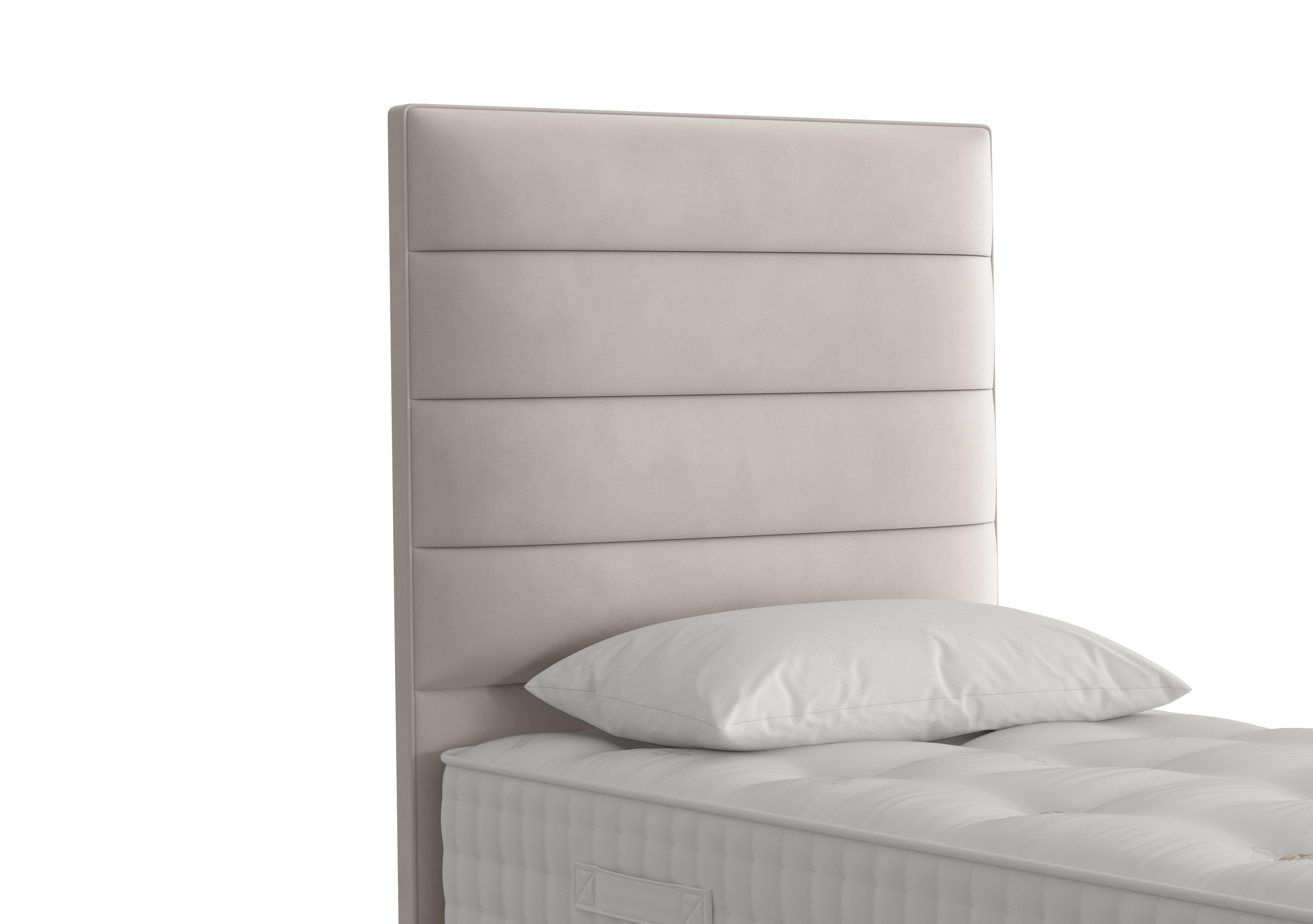 Horizon Floor Standing Headboard in Plush Argent on Furniture Village