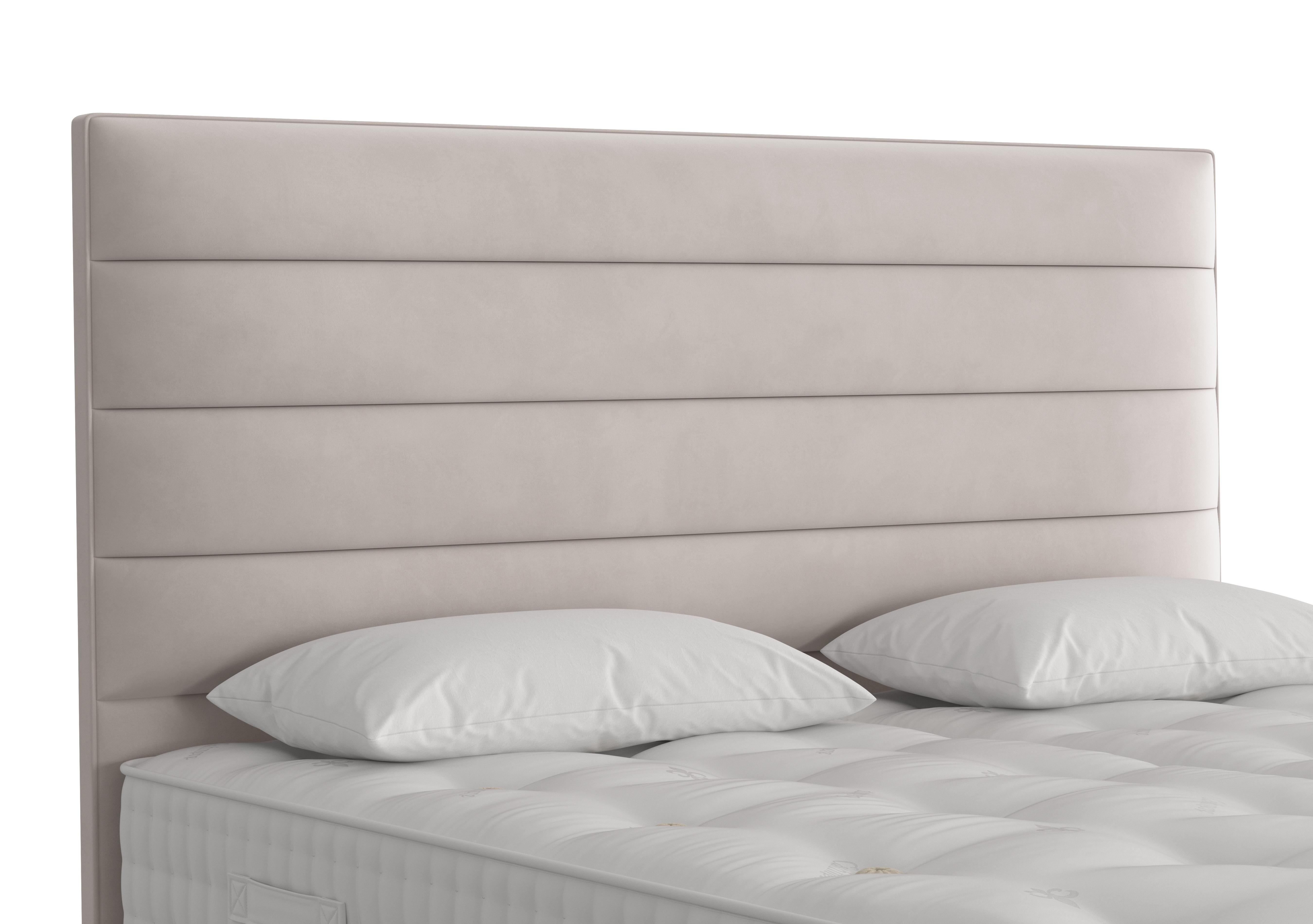 Horizon Floor Standing Headboard in Plush Argent on Furniture Village