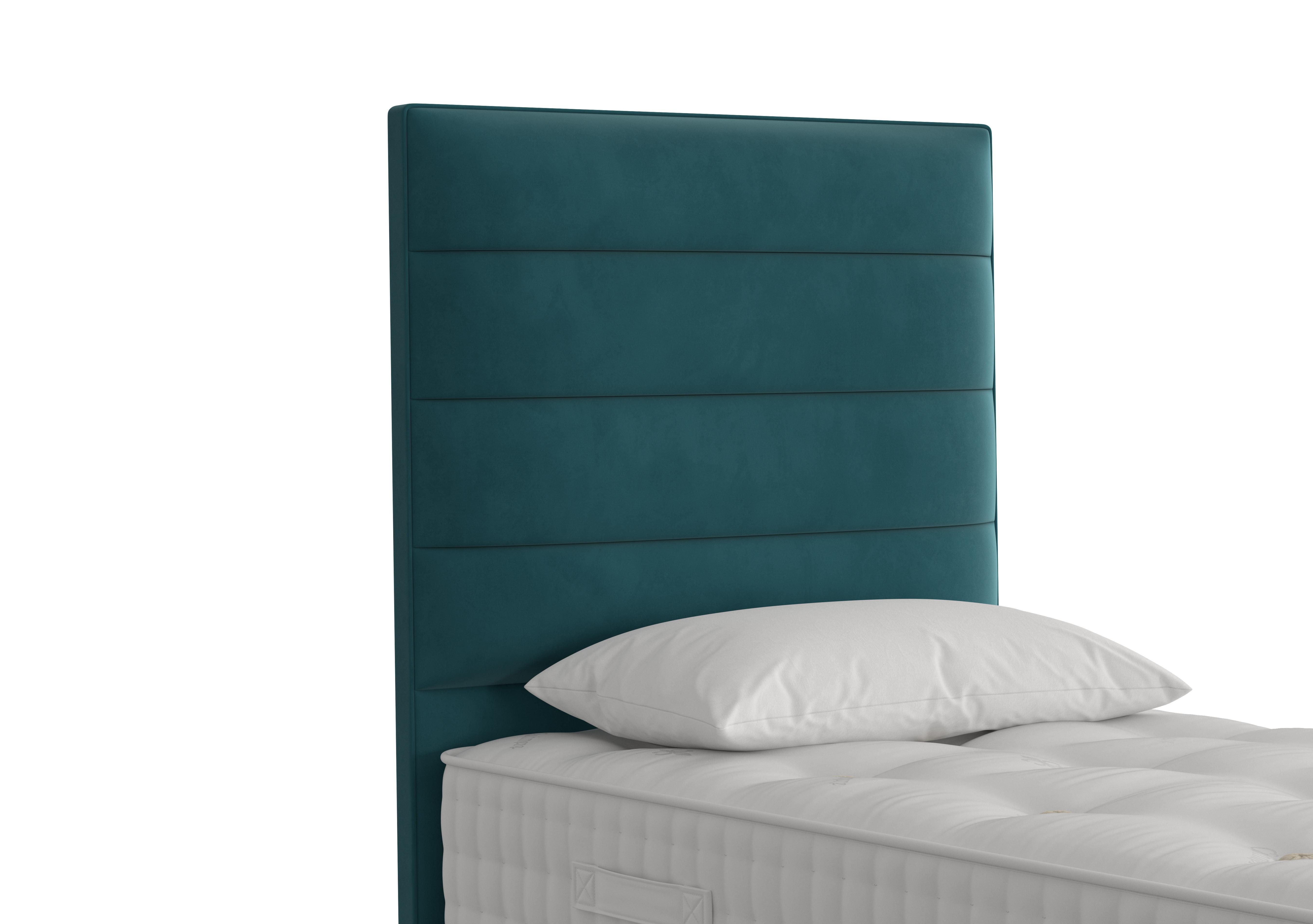 Horizon Floor Standing Headboard in Plush Atlantic on Furniture Village