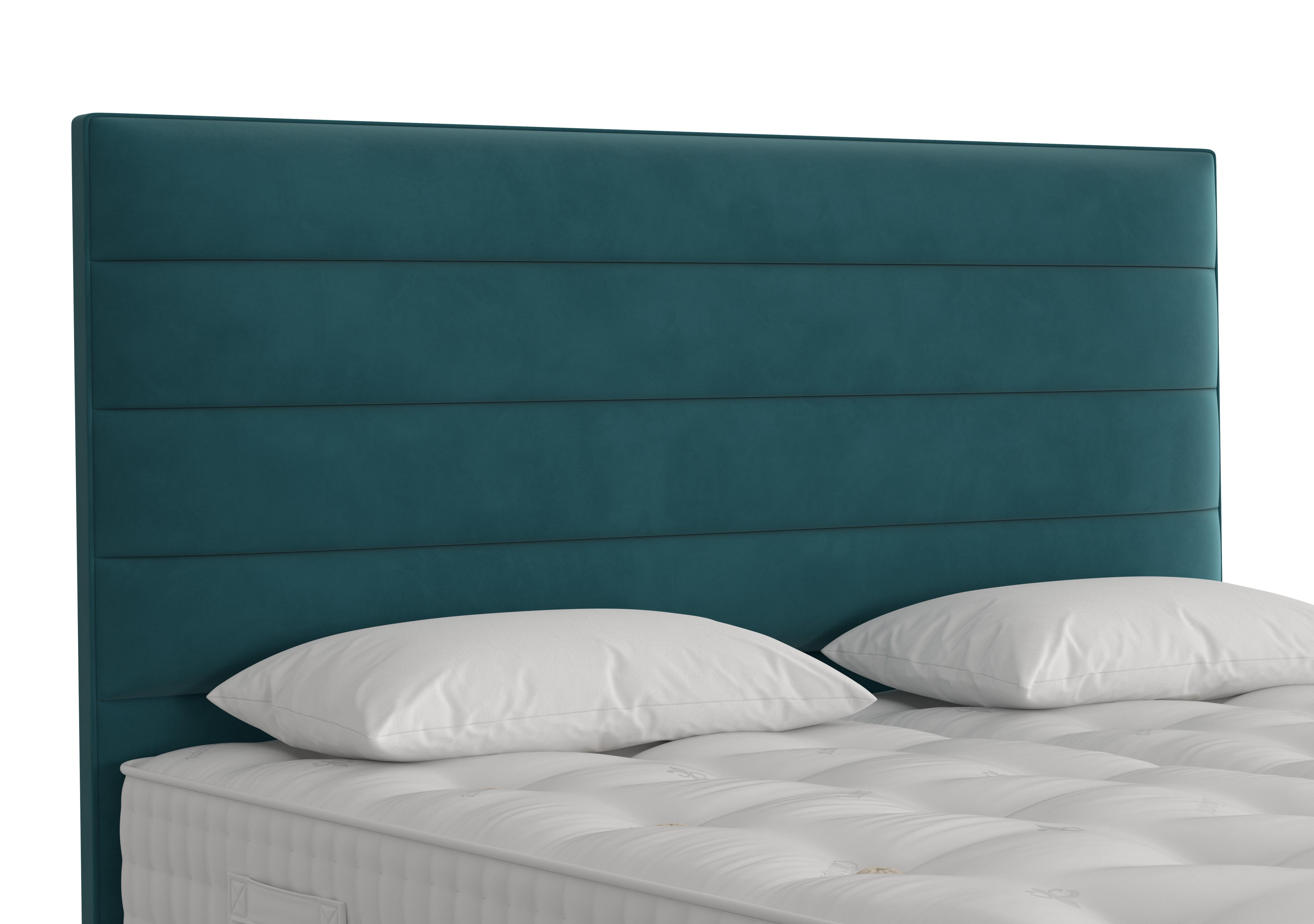 Horizon Floor Standing Headboard in Plush Atlantic on Furniture Village