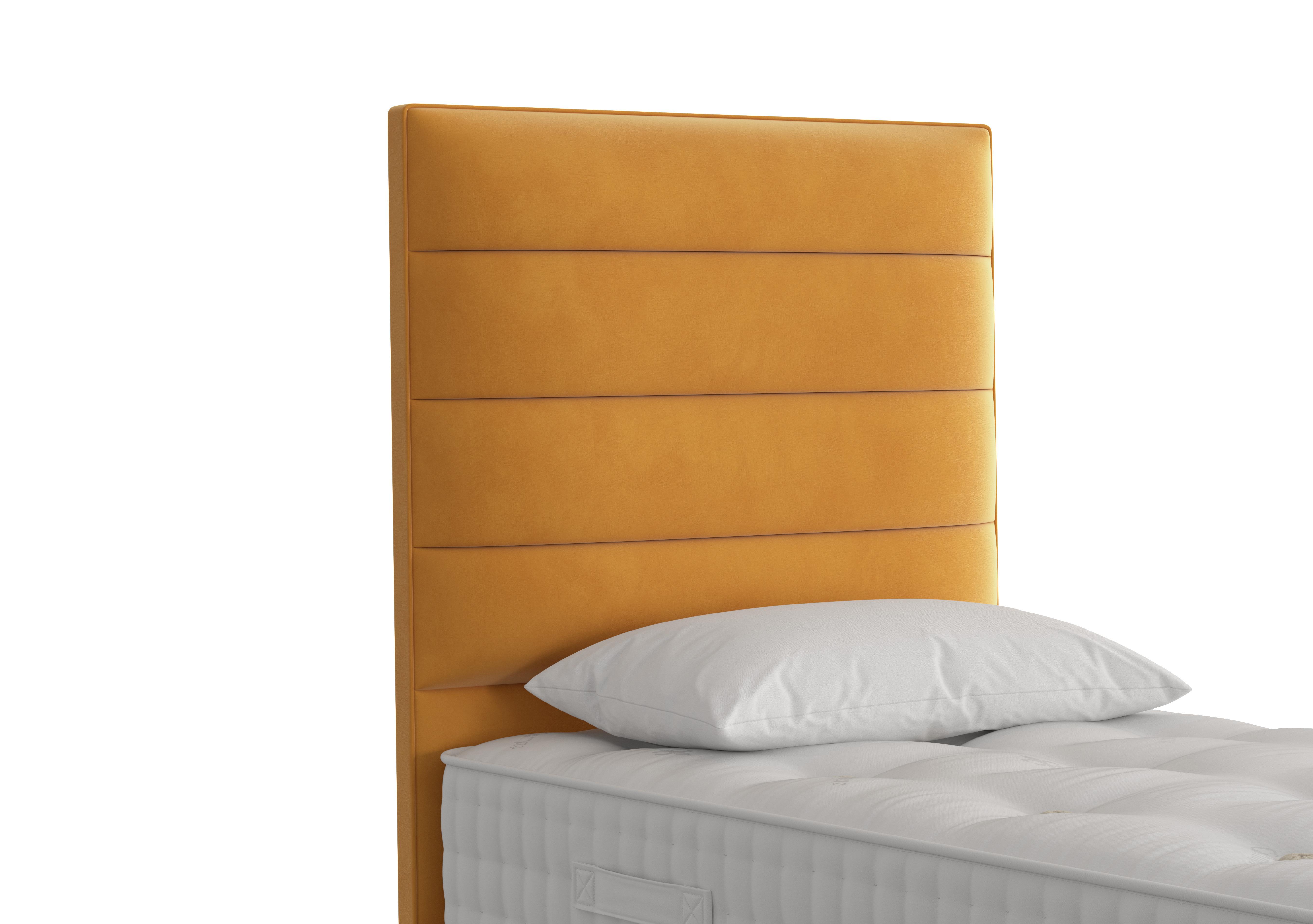 Horizon Floor Standing Headboard in Plush Corn on Furniture Village