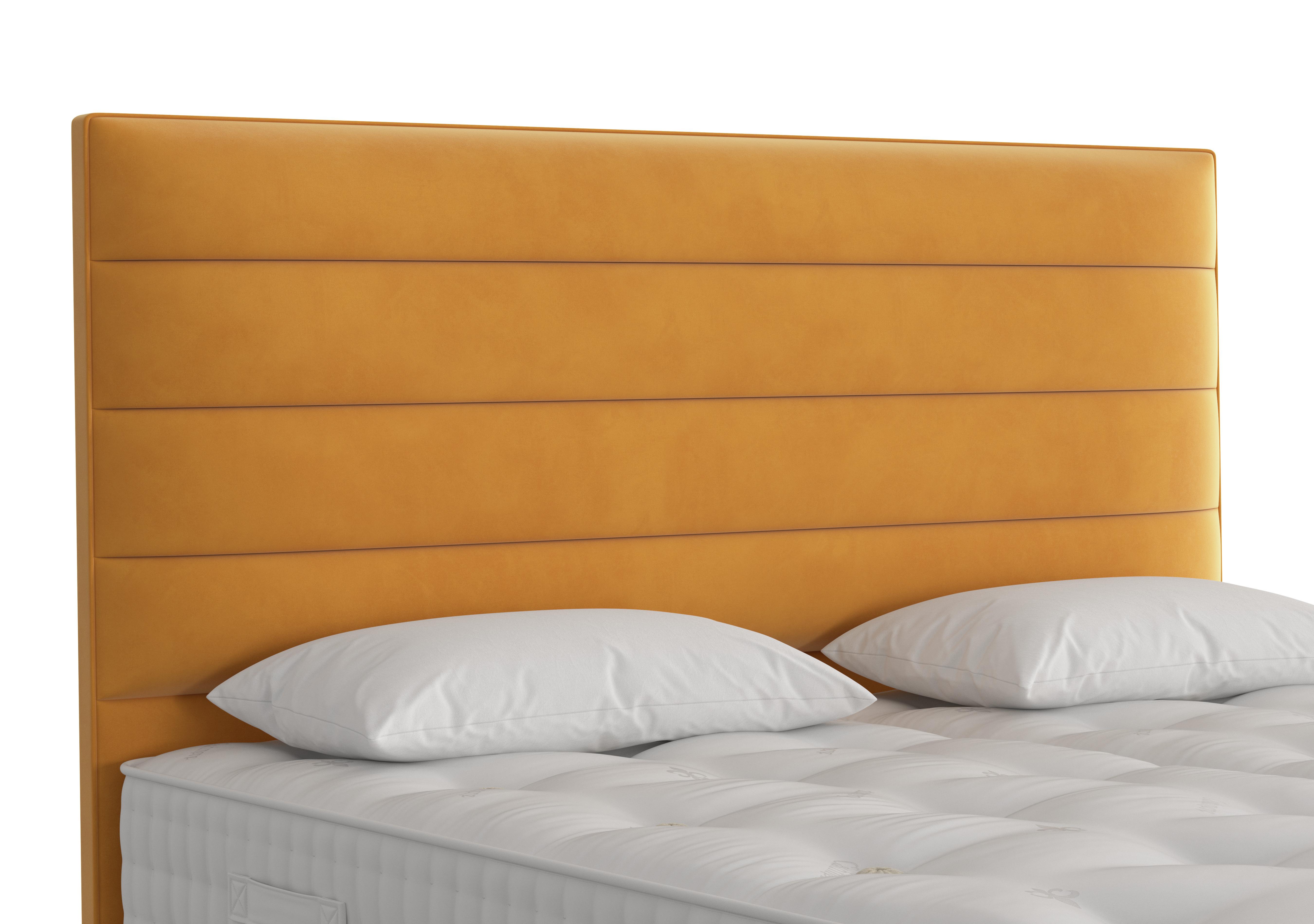 Horizon Floor Standing Headboard in Plush Corn on Furniture Village