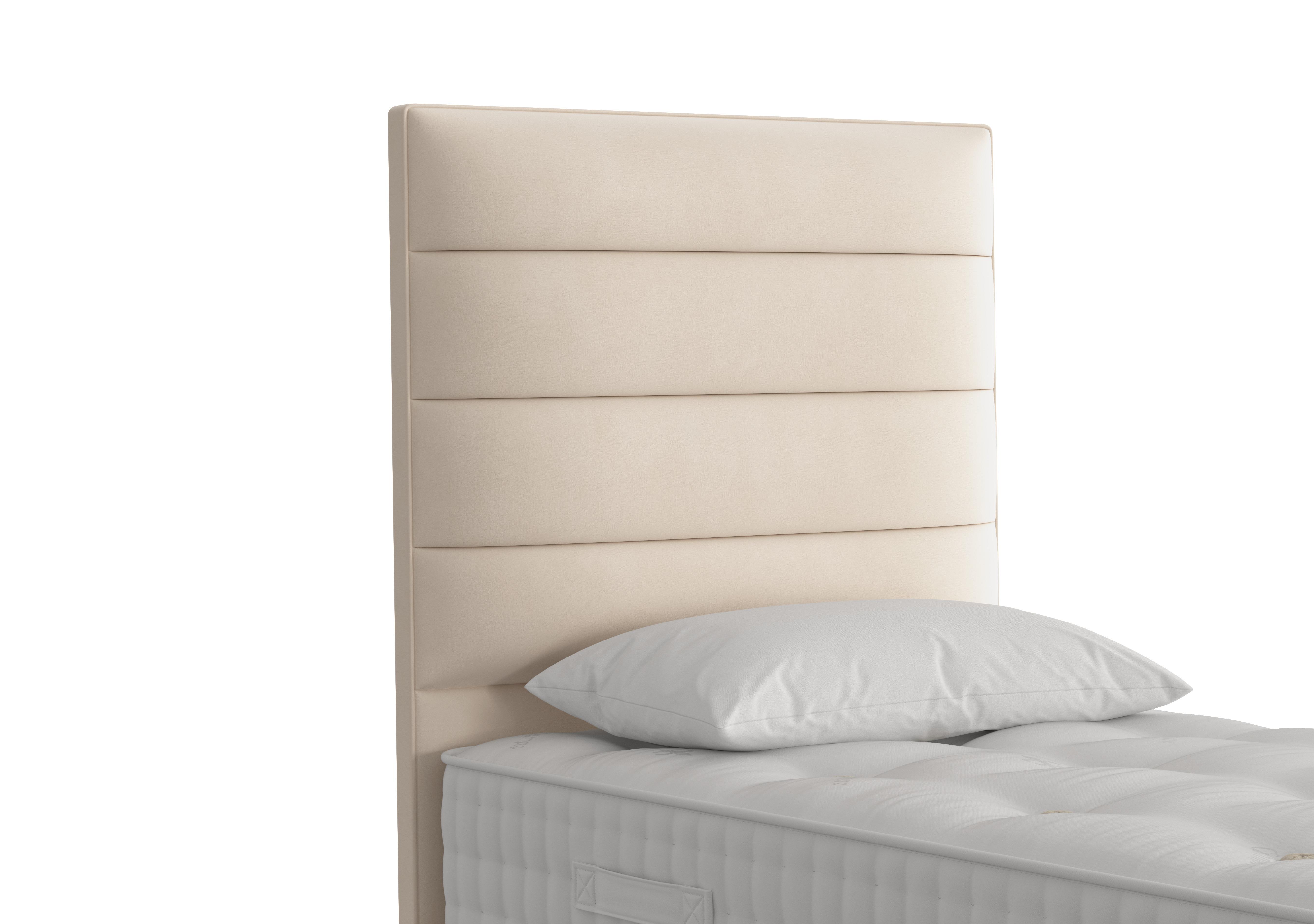 Horizon Floor Standing Headboard in Plush Ecru on Furniture Village