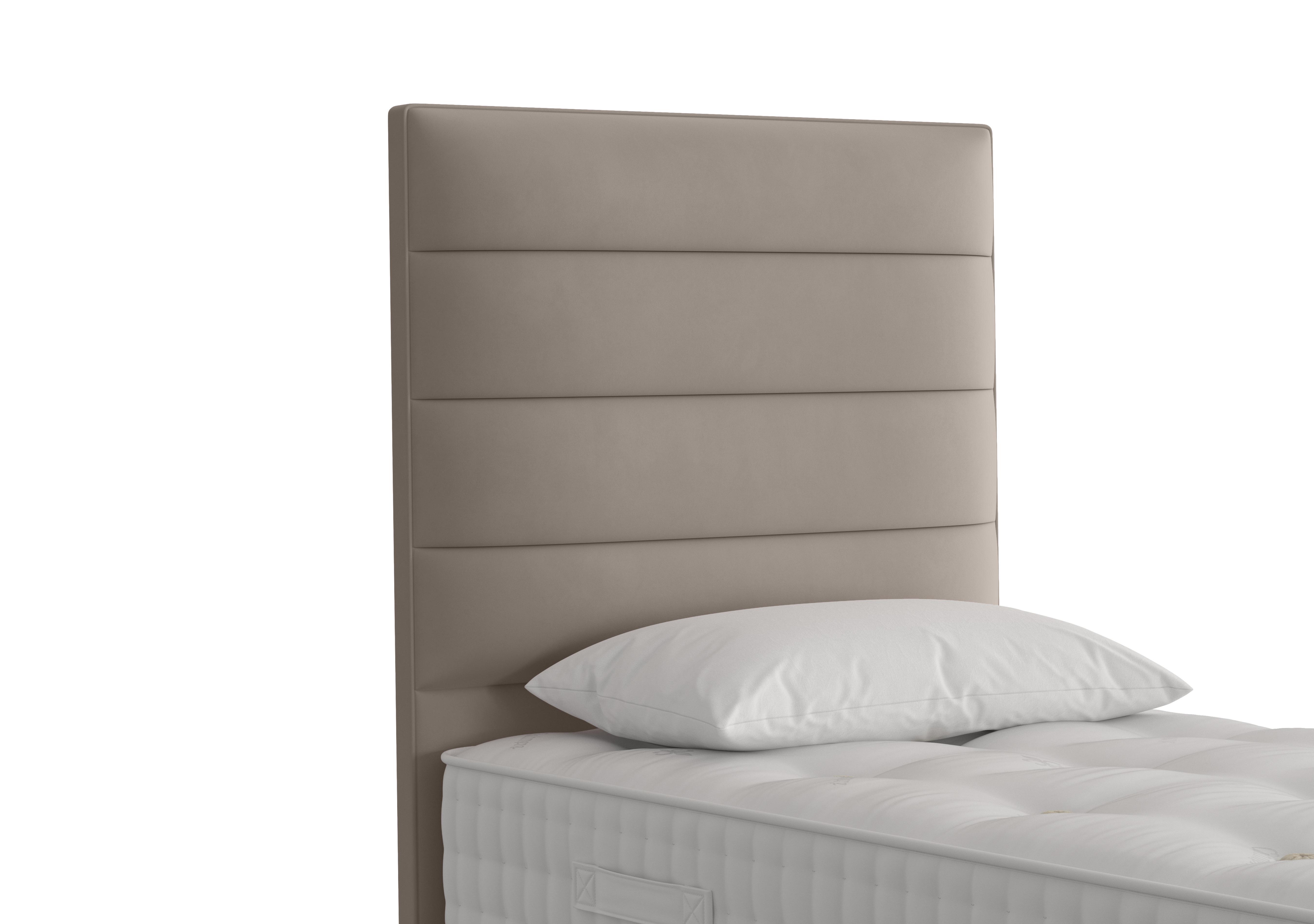 Horizon Floor Standing Headboard in Plush Mole on Furniture Village