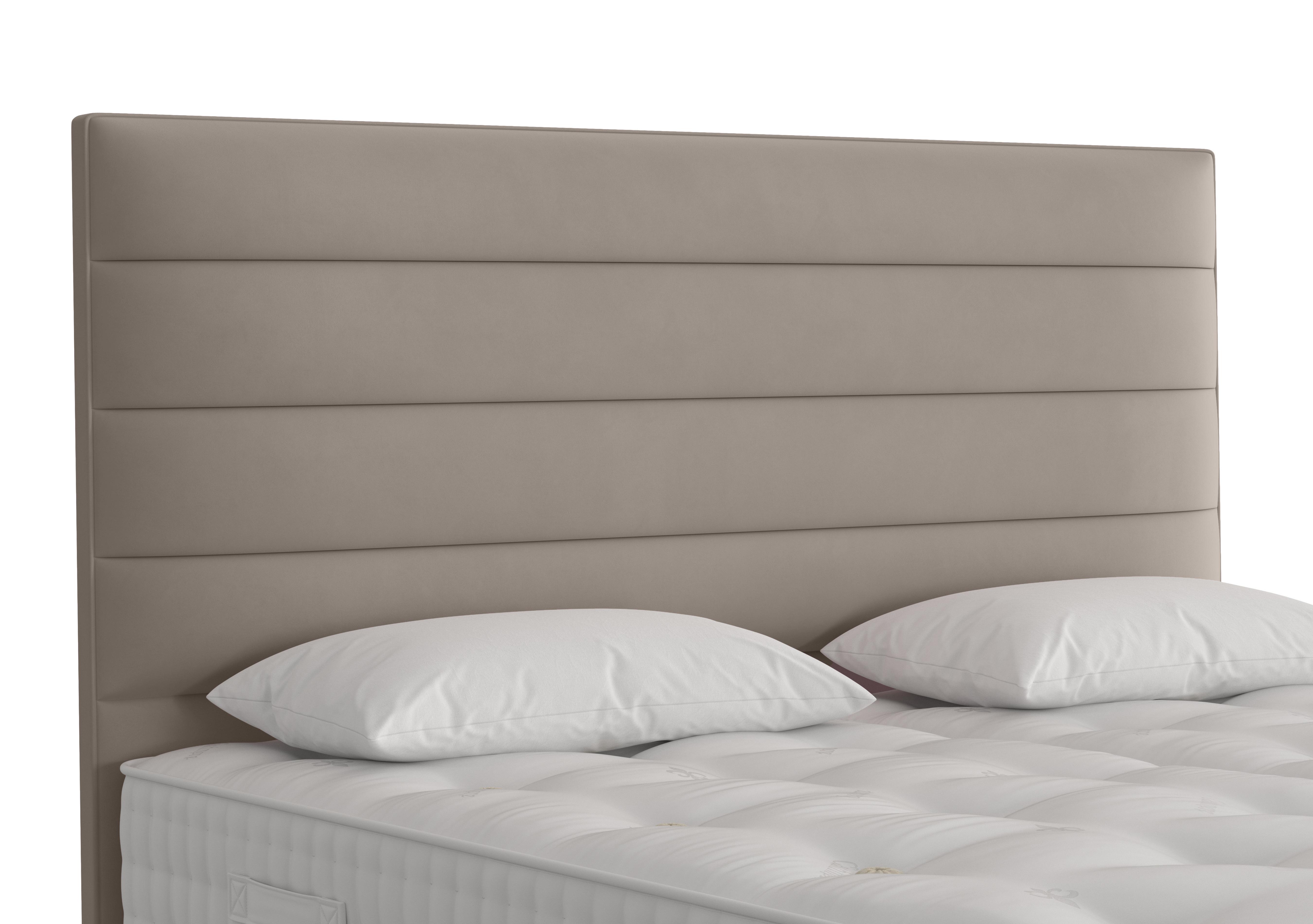 Horizon Floor Standing Headboard in Plush Mole on Furniture Village
