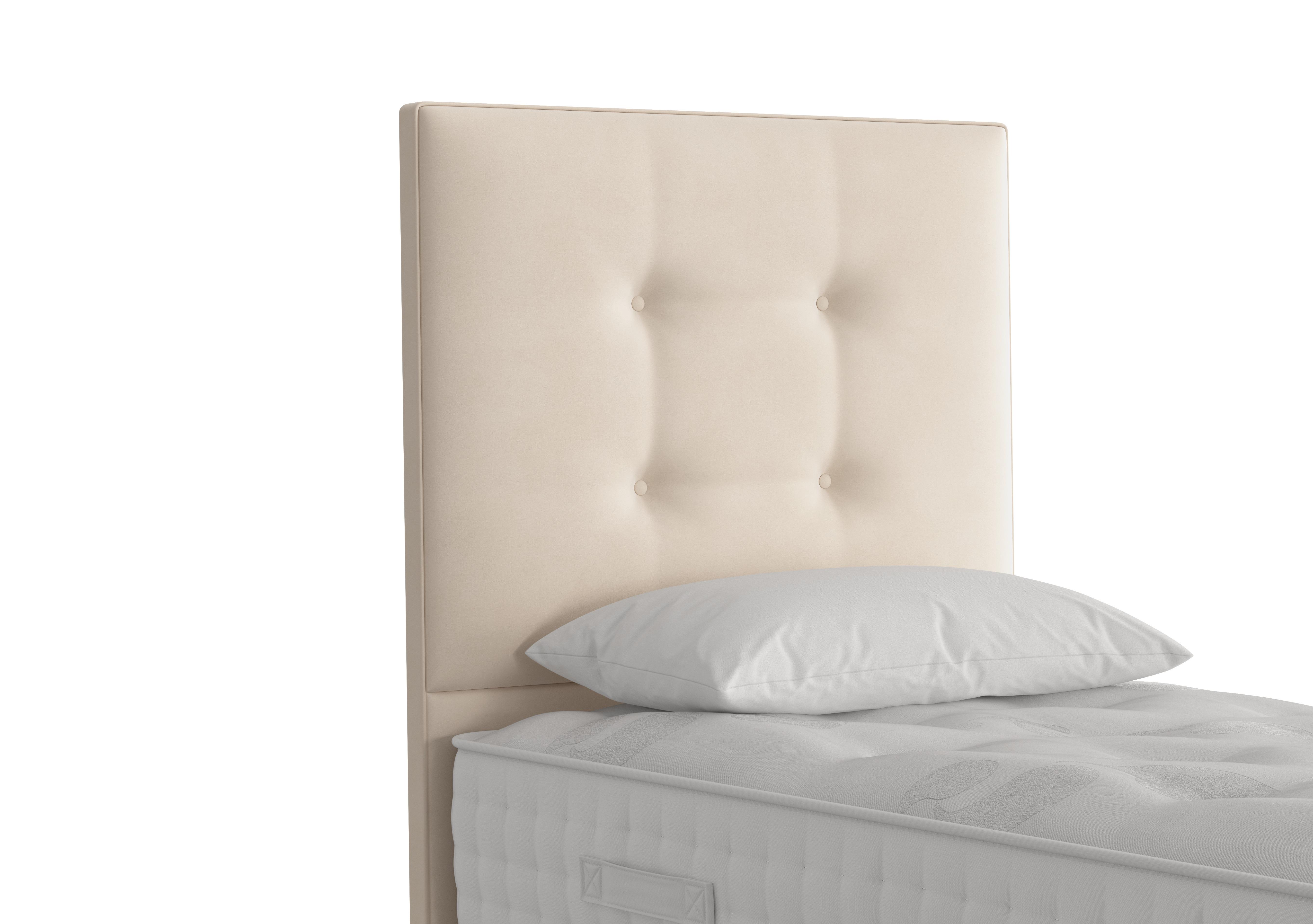 Reef Floor Standing Headboard in Plush Ecru on Furniture Village