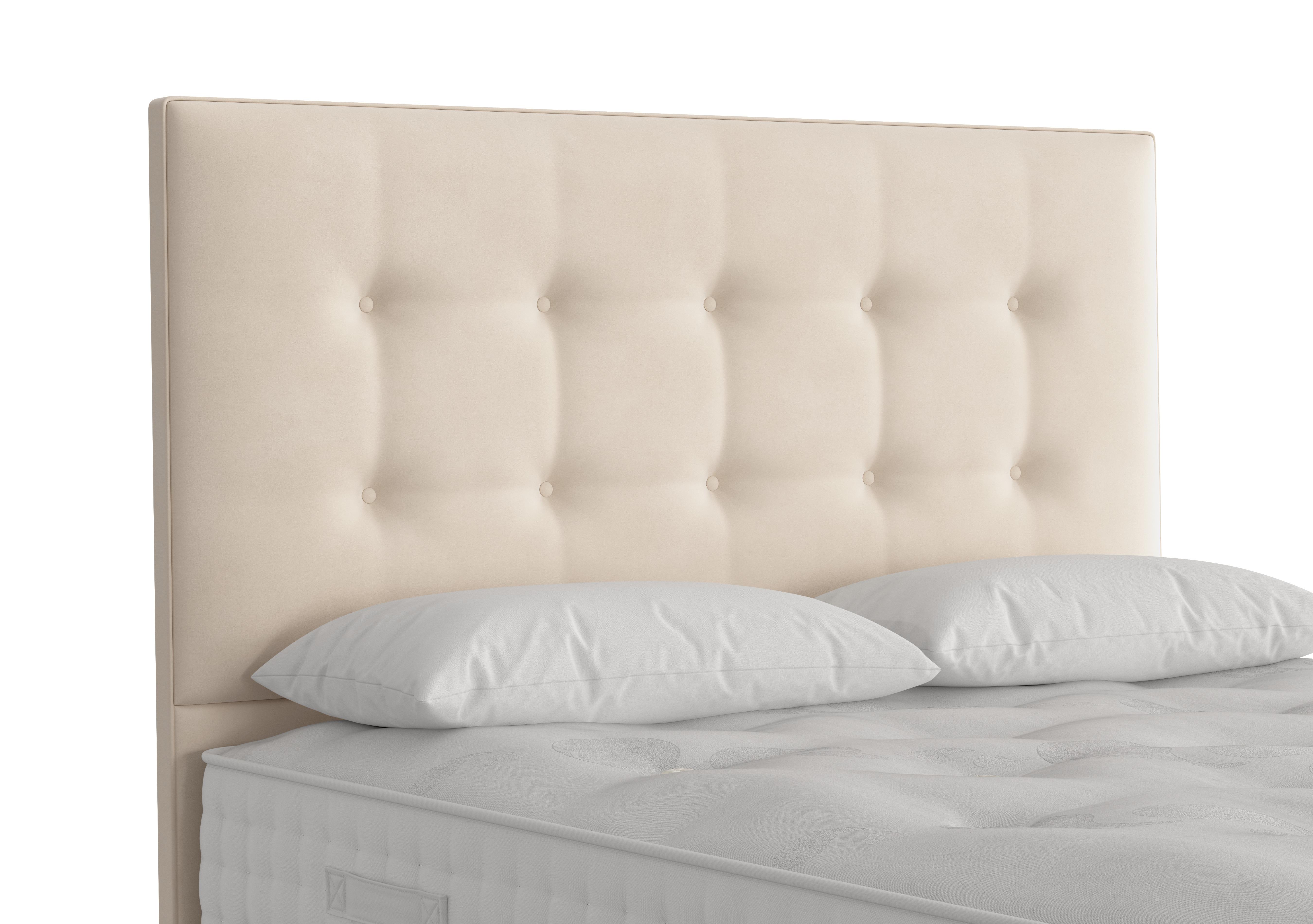 Reef Floor Standing Headboard in Plush Ecru on Furniture Village