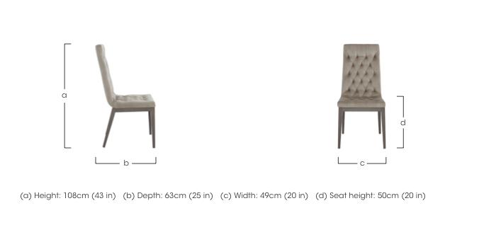 Palazzo Capitonne Buttoned Dining Chair in Dark Walnut in  on Furniture Village