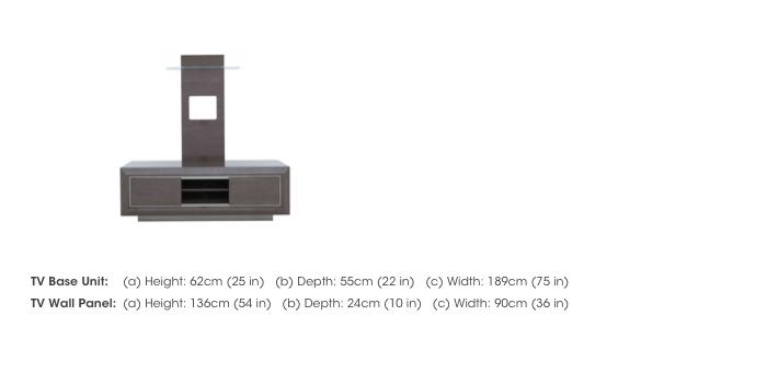 Palazzo TV Base and TV Wall Panel in  on Furniture Village