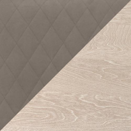 Palazzo Capitonne Buttoned Dining Chair in Sand Birch in Scarlet 359 09 Taupe on Furniture Village