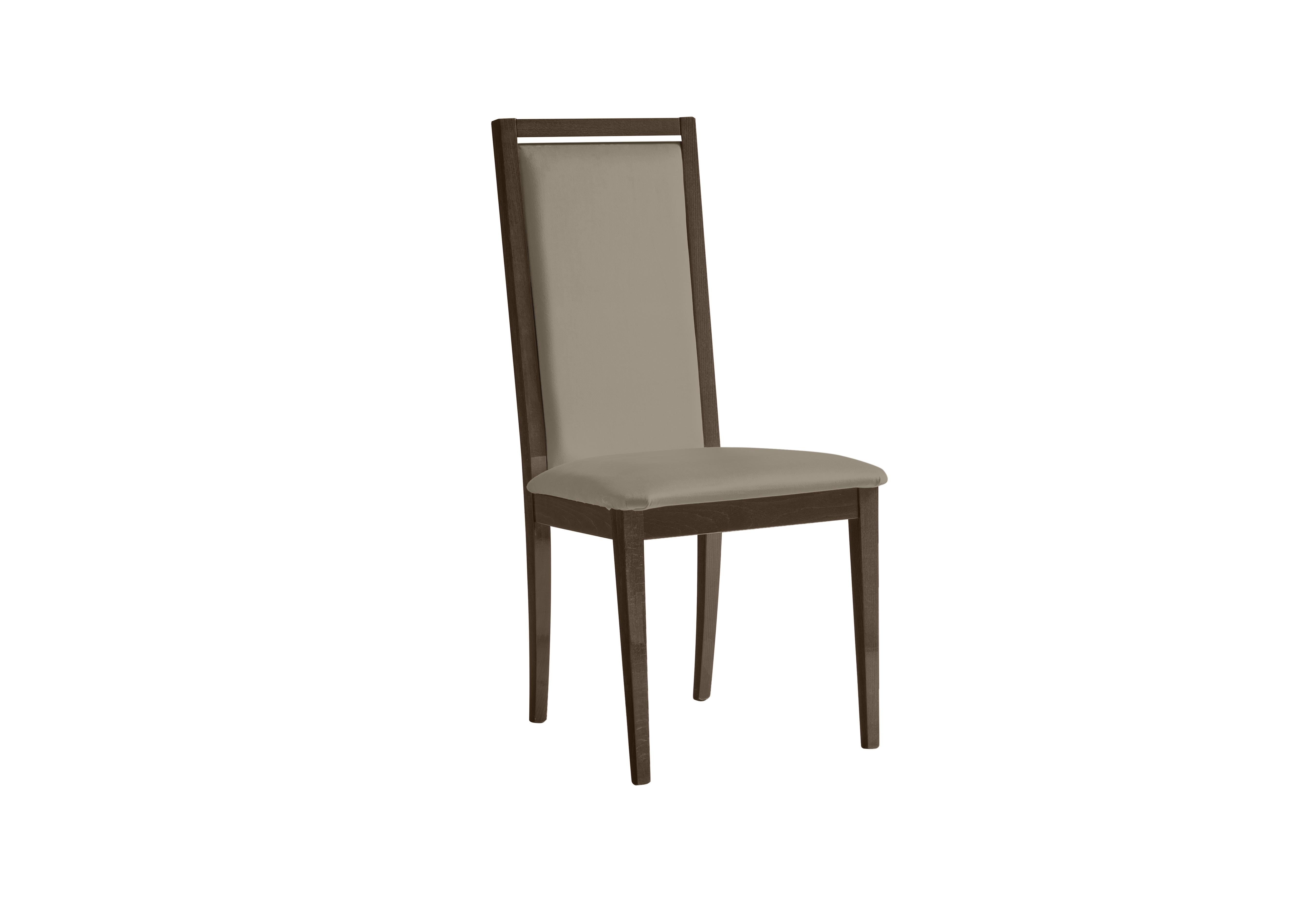 Palazzo Roma Dining Chair in Dark Walnut in Aquos 125 08 Taupe on Furniture Village