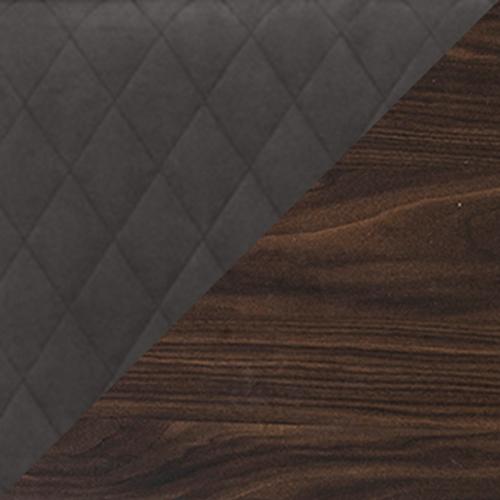 Palazzo Roma Dining Chair in Dark Walnut in Aquos 127 32 Dark Grey on Furniture Village