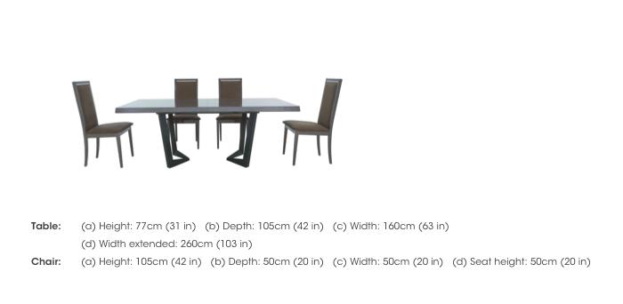 Palazzo 160cm Extending Dining Table in Sand Birch with 4 Rombi Dining Chairs in  on Furniture Village