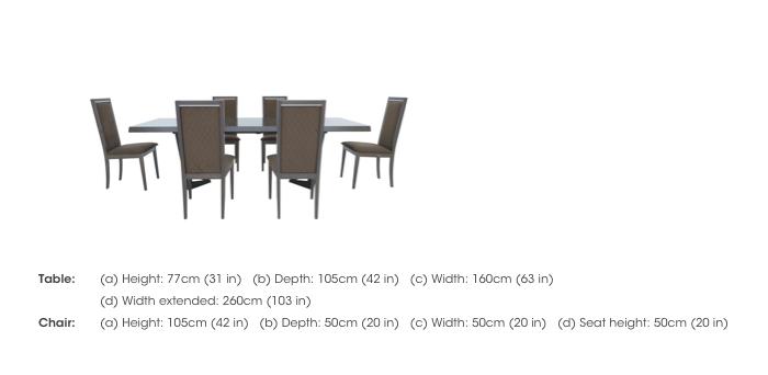 Palazzo 160cm Extending Dining Table in Sand Birch with 6 Rombi Dining Chairs in  on Furniture Village