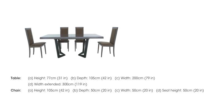 Palazzo 200cm Extending Dining Table in Sand Birch with 4 Rombi Dining Chairs in  on Furniture Village