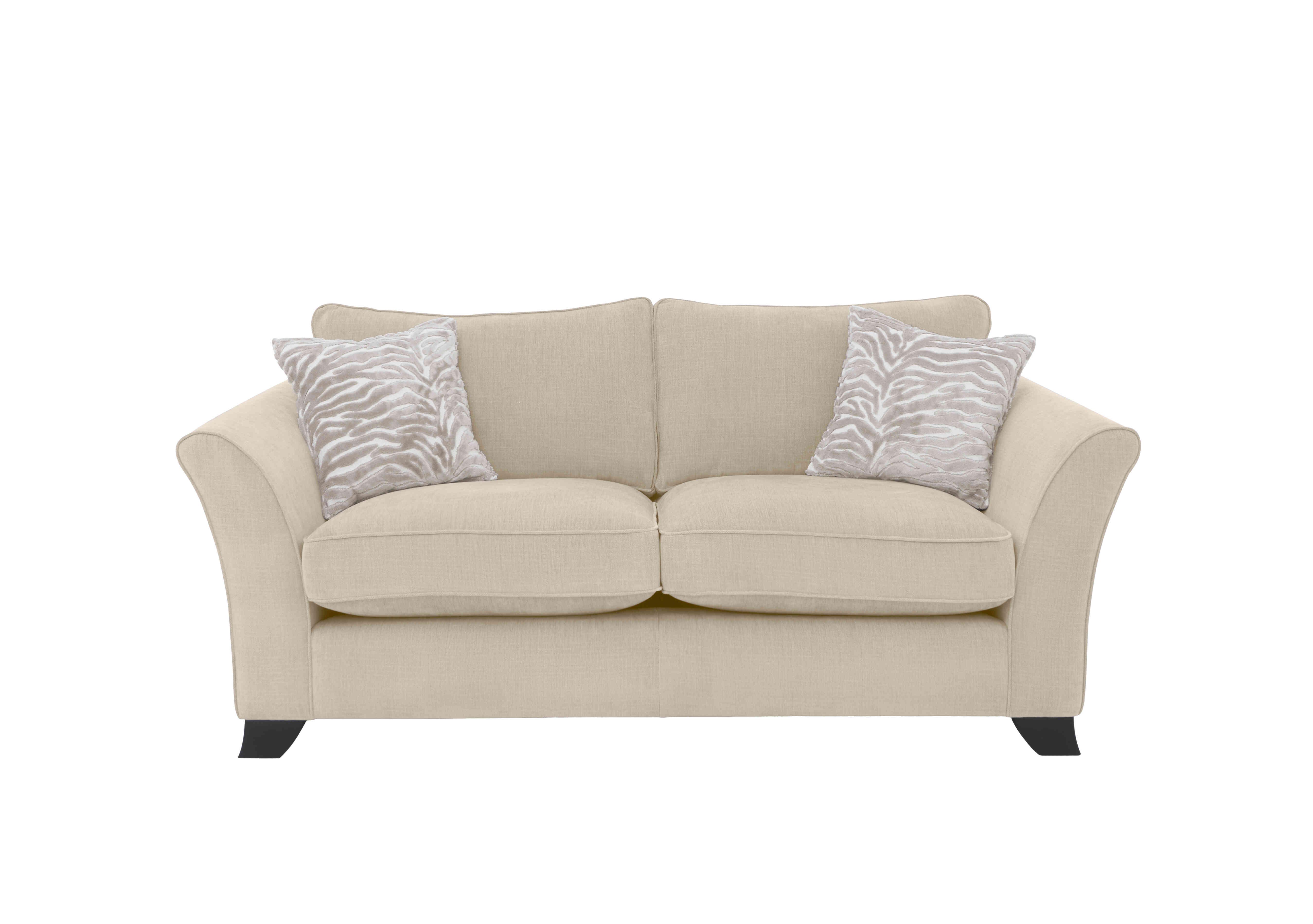 Sasha 3 Seater Classic Back Sofa Bed in Zara Beige on Furniture Village