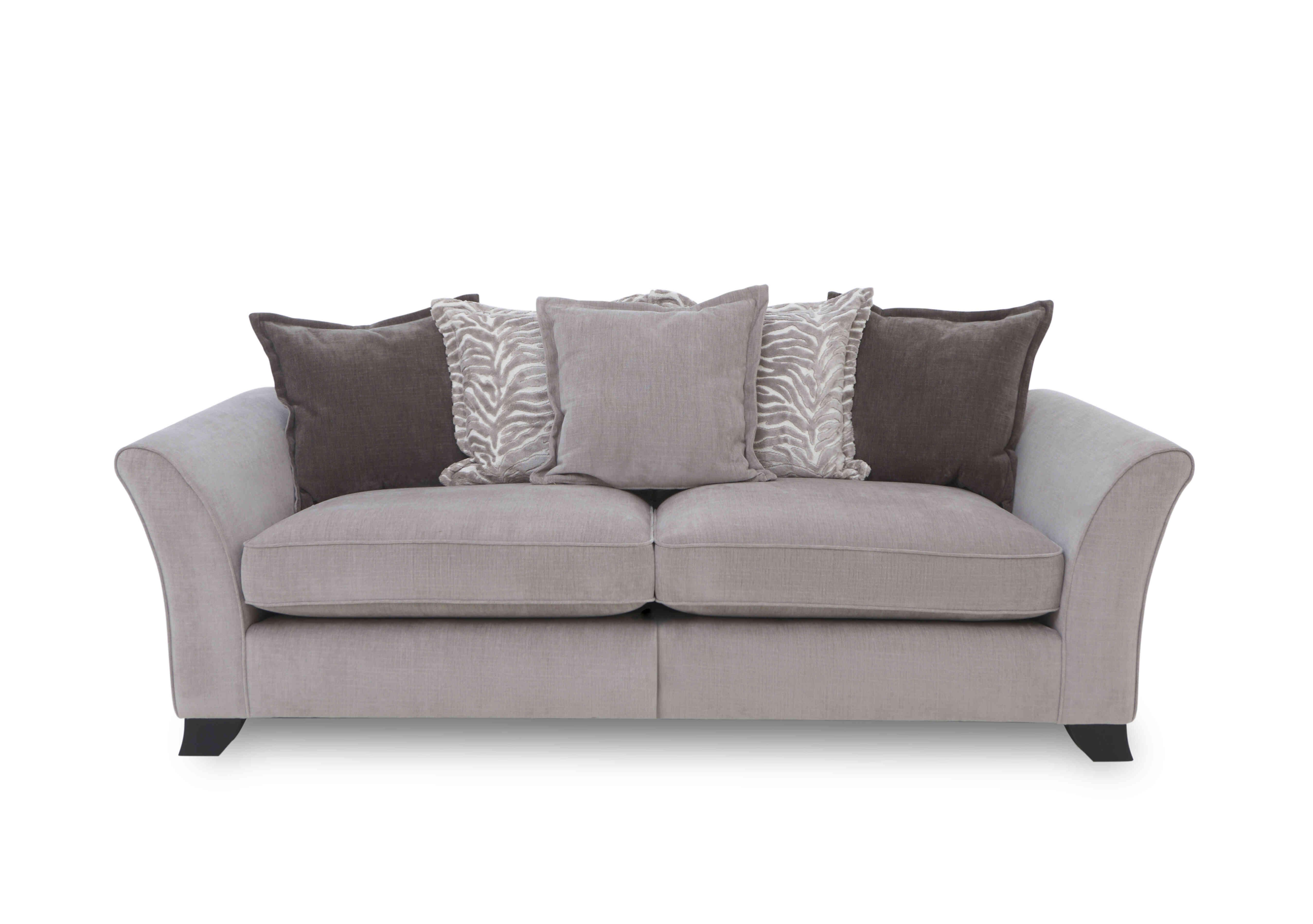 Sasha 4 Seater Split Scatter Back Sofa in Zara Mink on Furniture Village