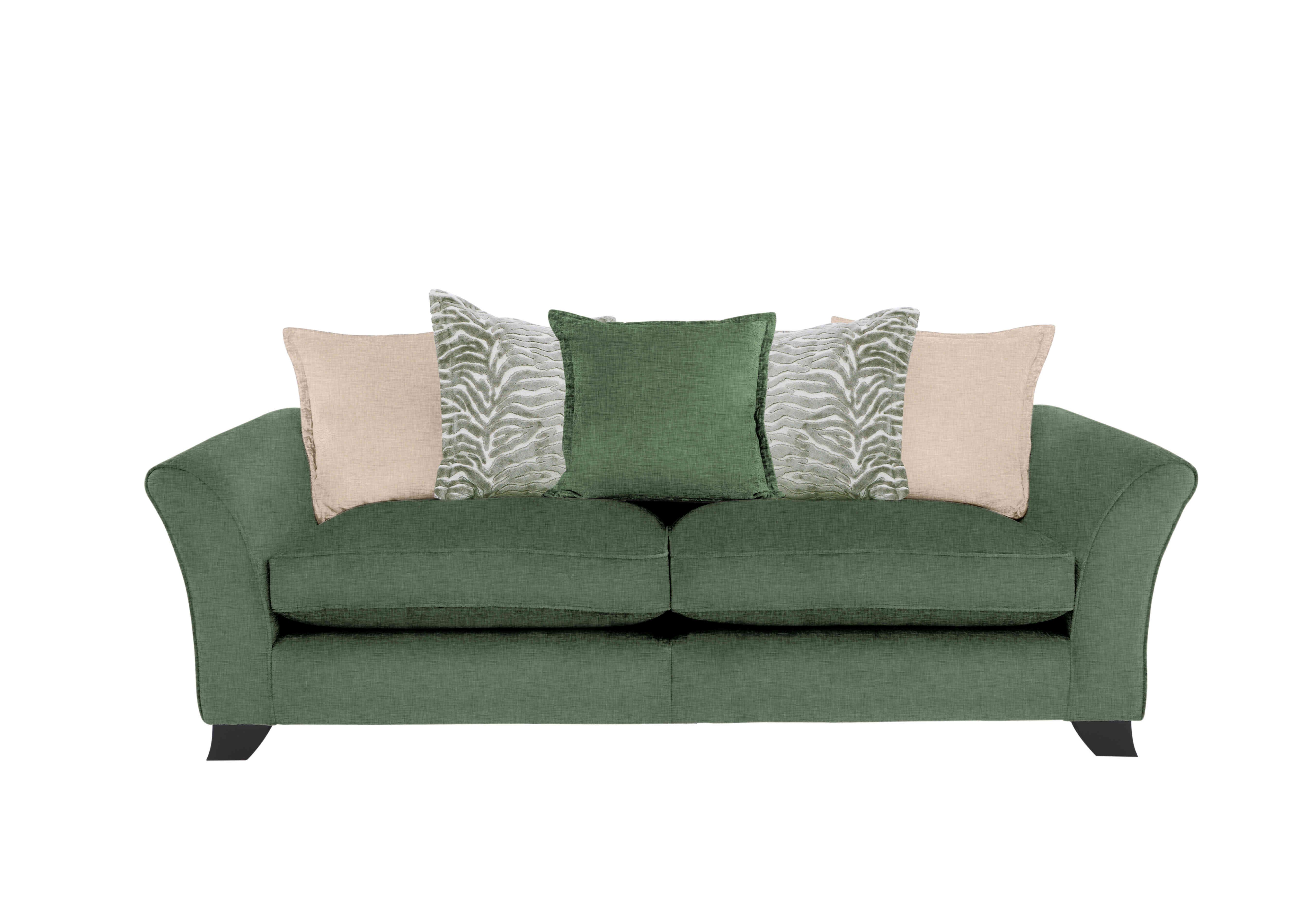 Sasha 4 Seater Split Scatter Back Sofa in Zara Moss on Furniture Village