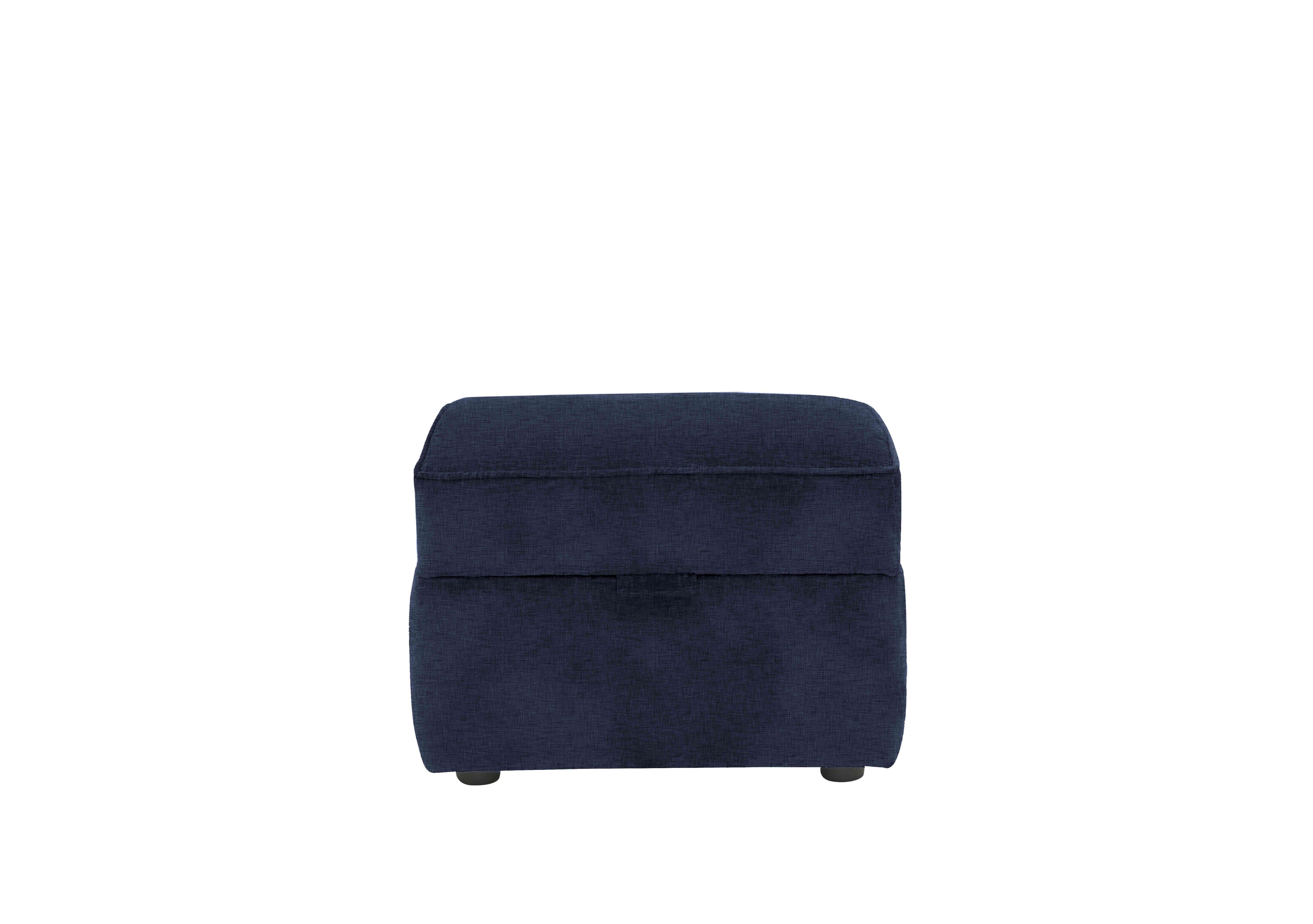 Sasha Small Storage Footstool in Zara Navy on Furniture Village