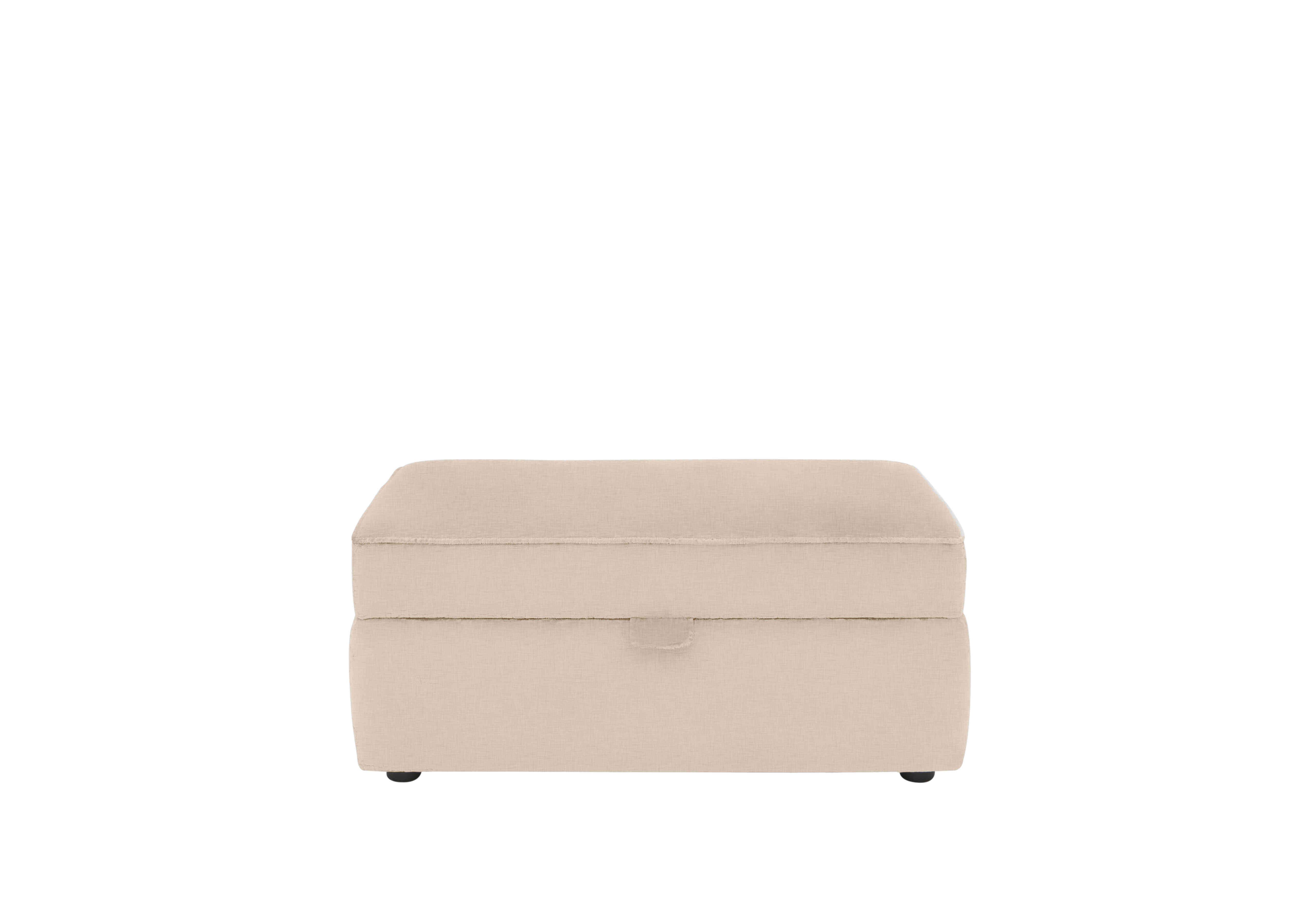 Sasha Large Storage Footstool in Zara Beige on Furniture Village