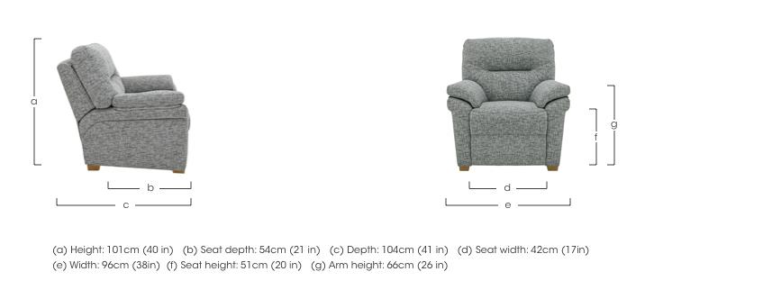Seattle Fabric Armchair with Wooden Feet in  on Furniture Village