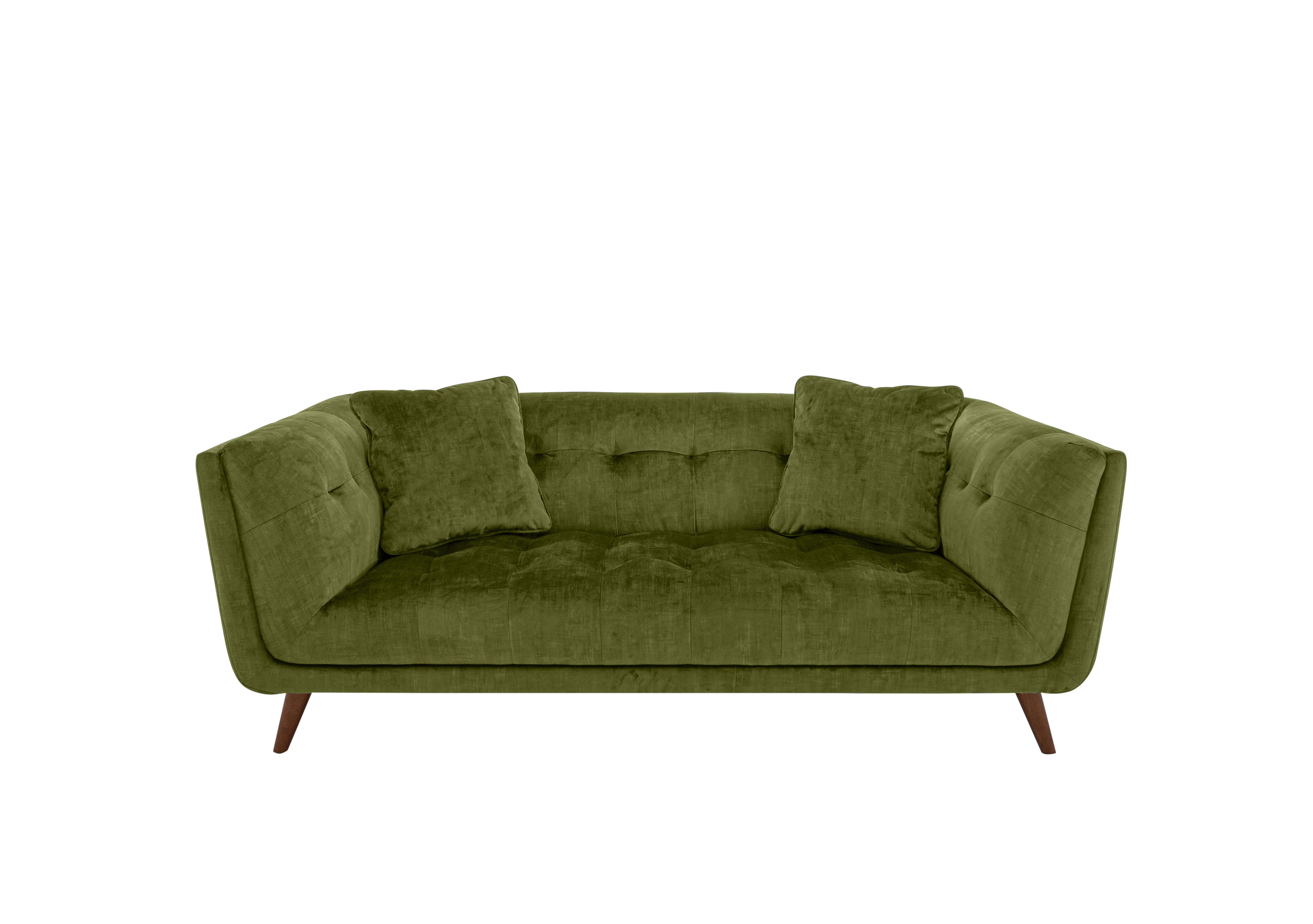 Rene Large 2 Seater Fabric Sofa in 52003 Heritage Olive Wa Ft on Furniture Village