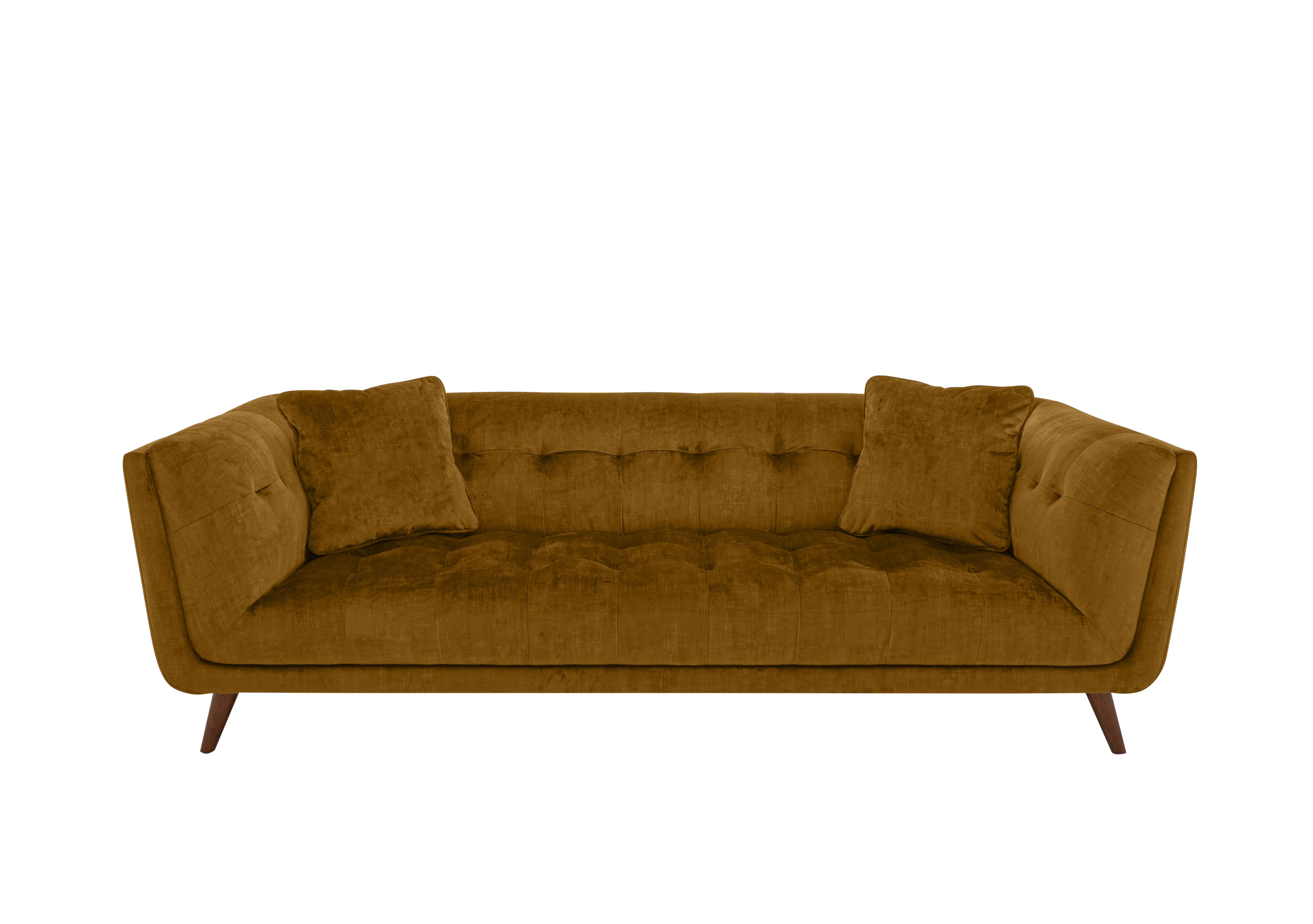 Rene 3 Seater Fabric Sofa in 52002 Heritage Saffron Wa Ft on Furniture Village
