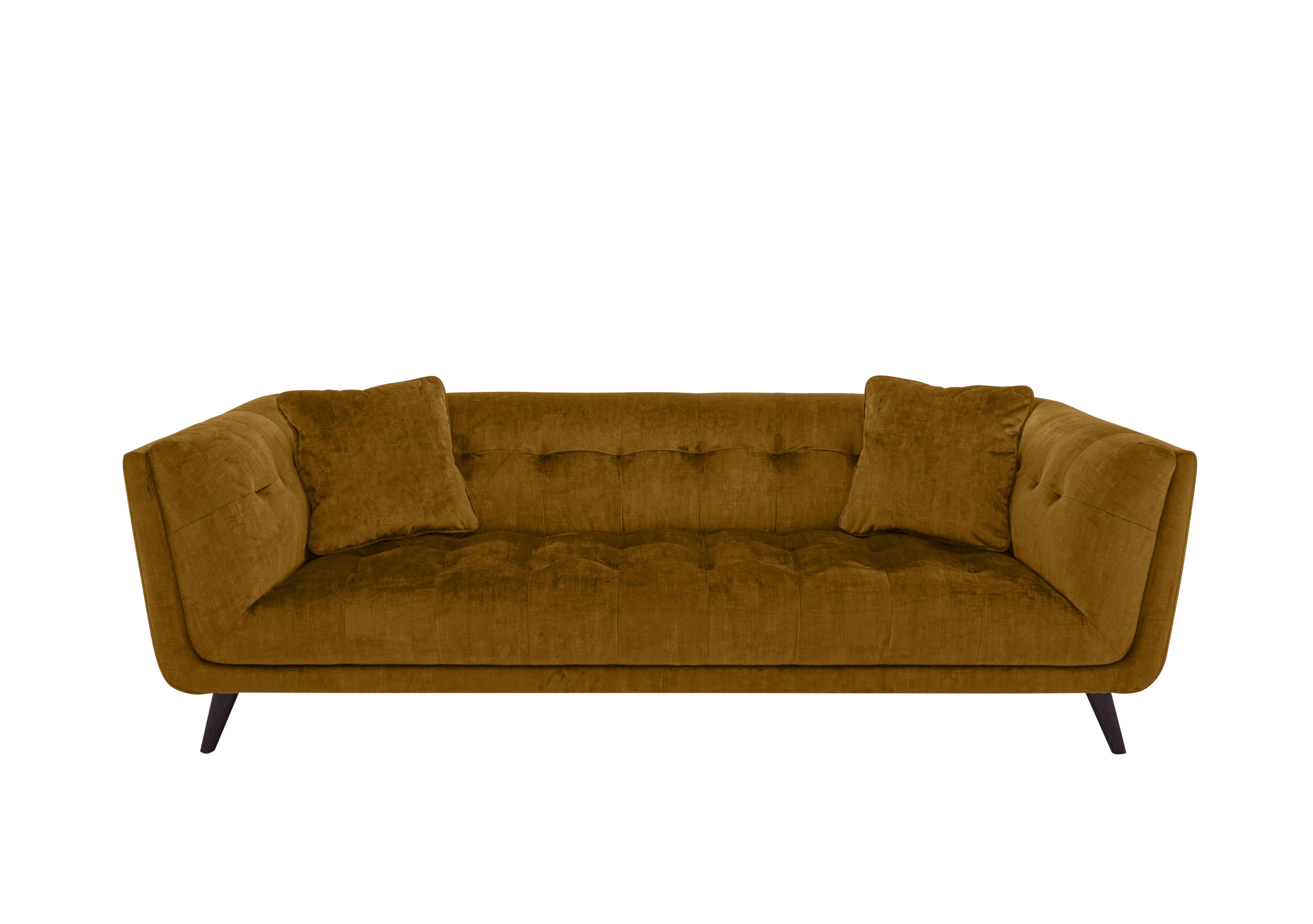 Rene 3 Seater Fabric Sofa in Heritage 52002 Saffron Es Ft on Furniture Village