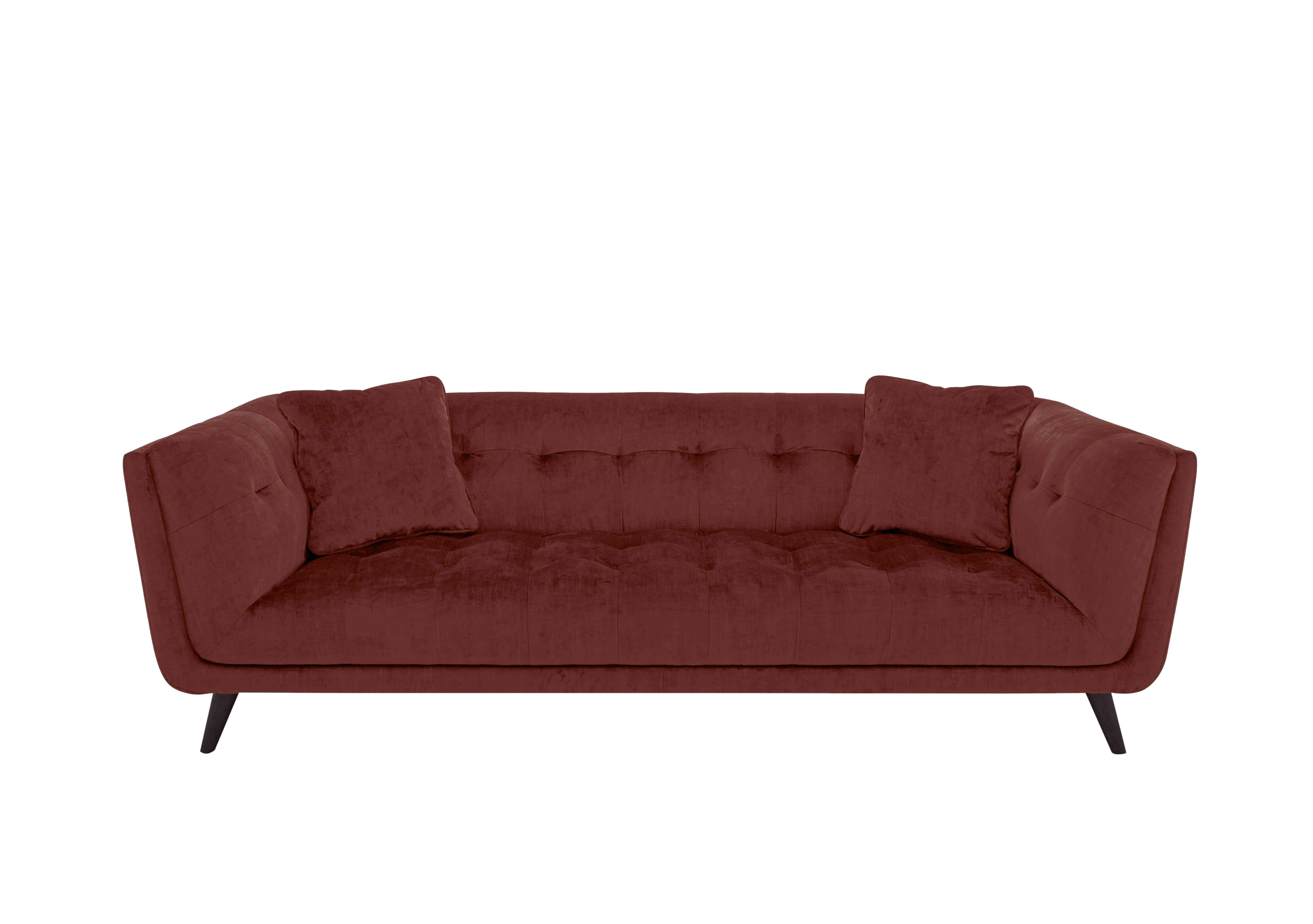 Rene 3 Seater Fabric Sofa in Manhattan 58008 Burnt Sienna on Furniture Village