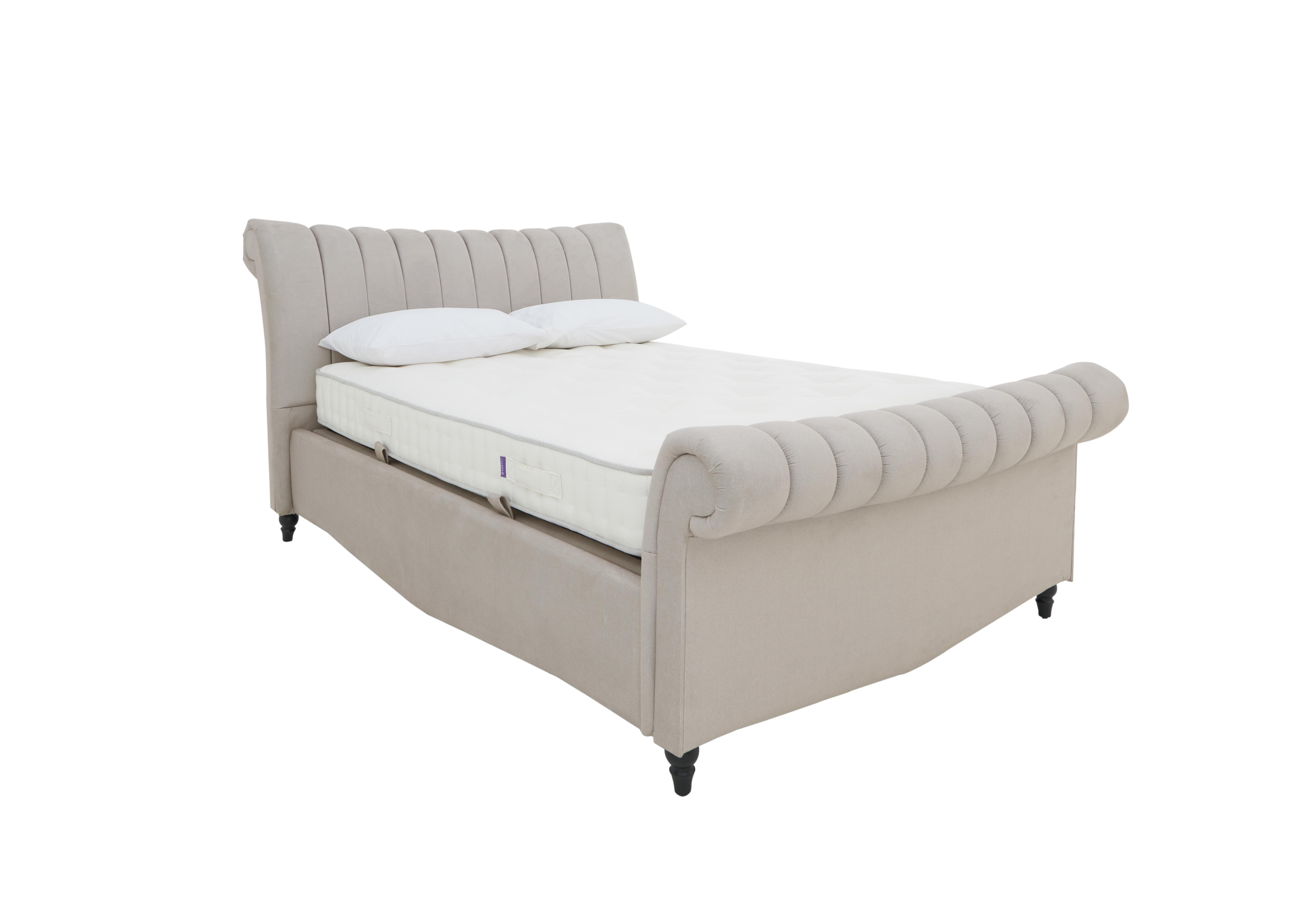 Thiago Ottoman Bed Frame in Smooth Stone on Furniture Village