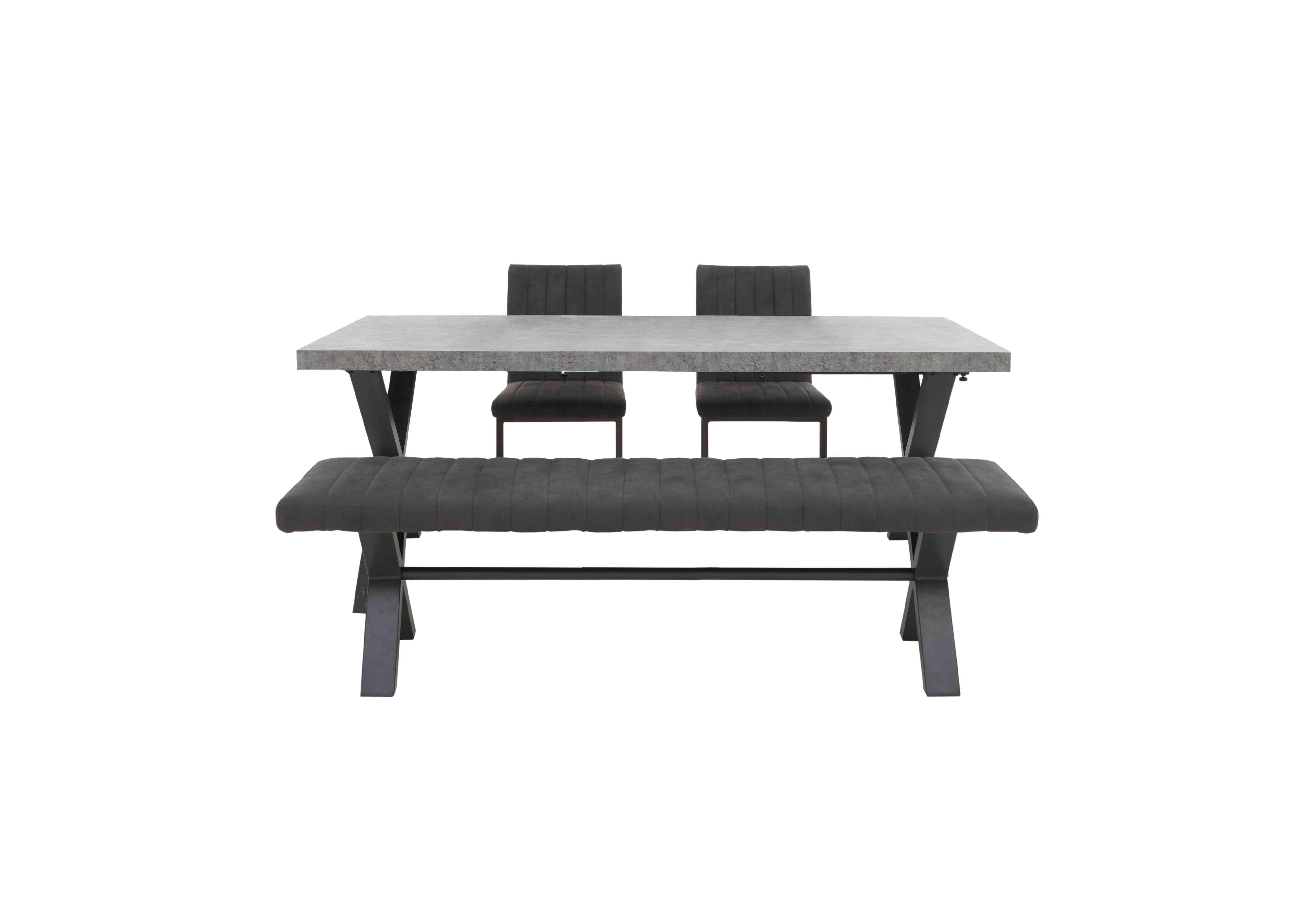 Moon Dining Table with 2 Cantilever Dining Chairs and Dining Bench Set in  on Furniture Village