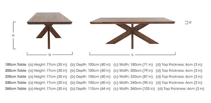 Loki Swiss Edge Dining Table With Wooden Star Base in  on Furniture Village