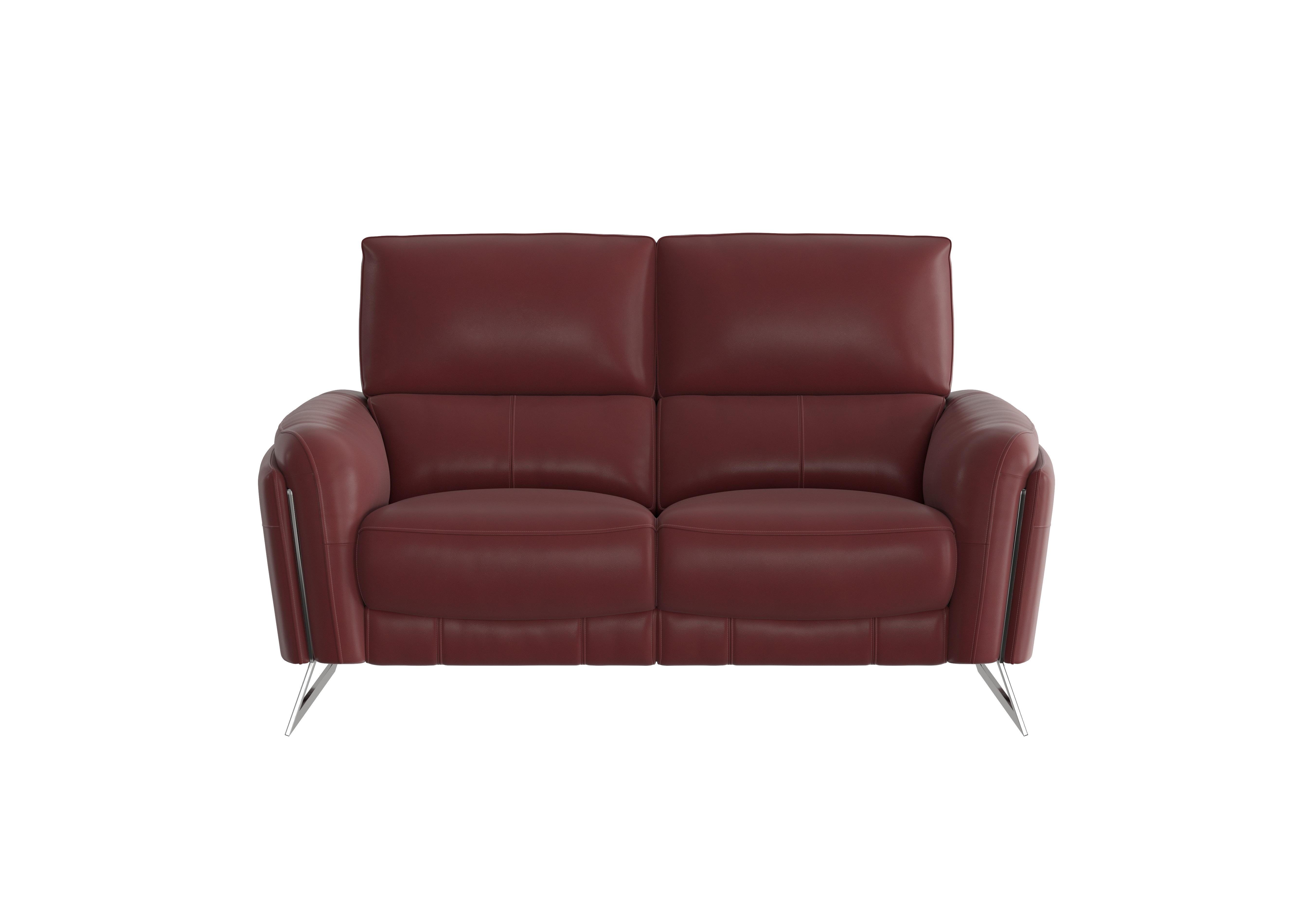 Amarilla 2 Seater Leather Sofa in Bv-035c Deep Red on Furniture Village