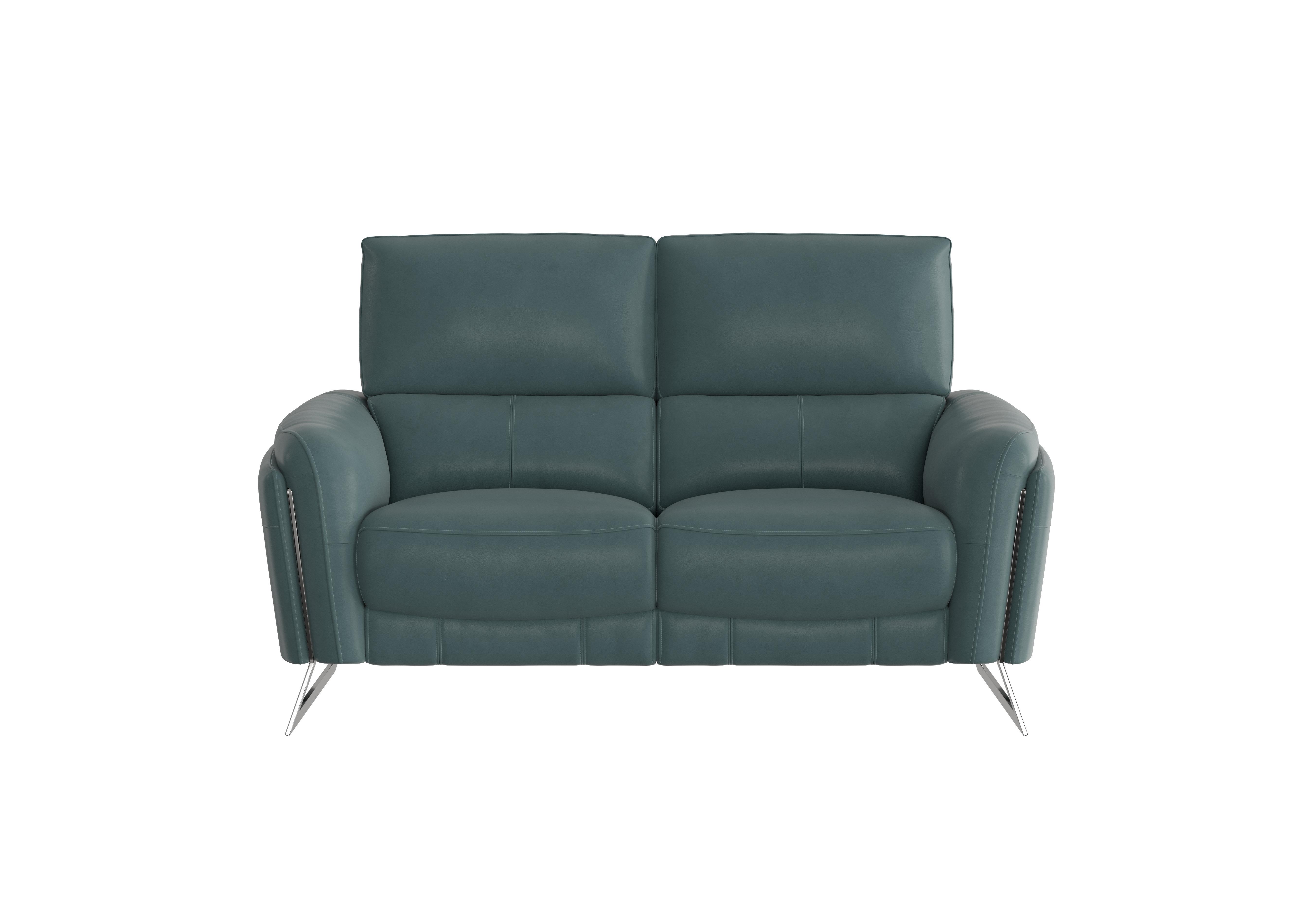 Amarilla 2 Seater Leather Sofa in Bv-301e Lake Green on Furniture Village