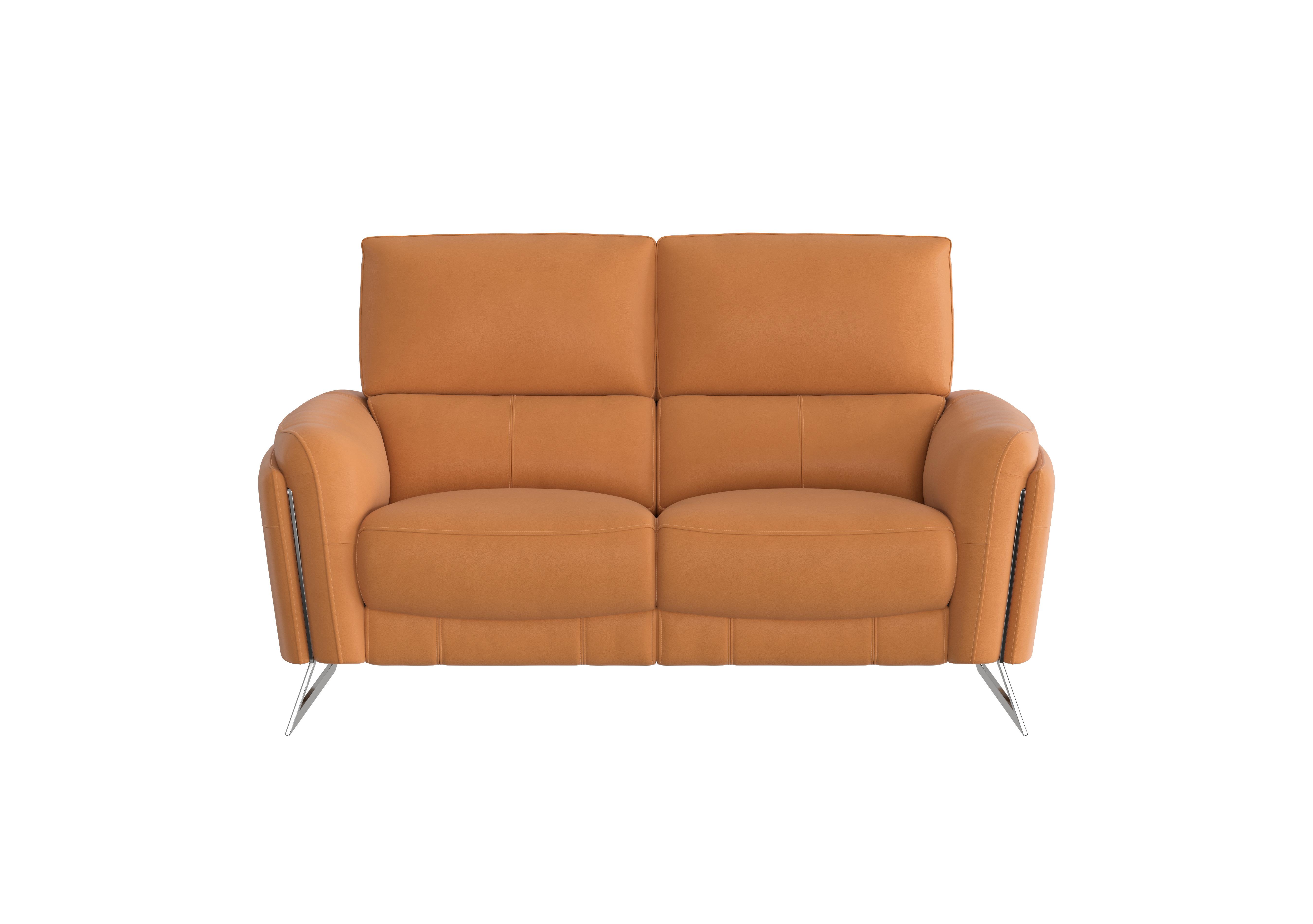 Amarilla 2 Seater Leather Sofa in Bv-335e Honey Yellow on Furniture Village